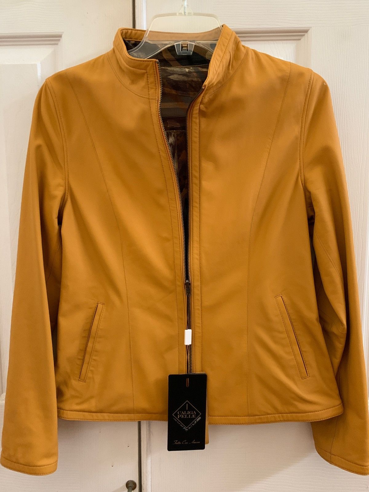 Reversible leather jacket