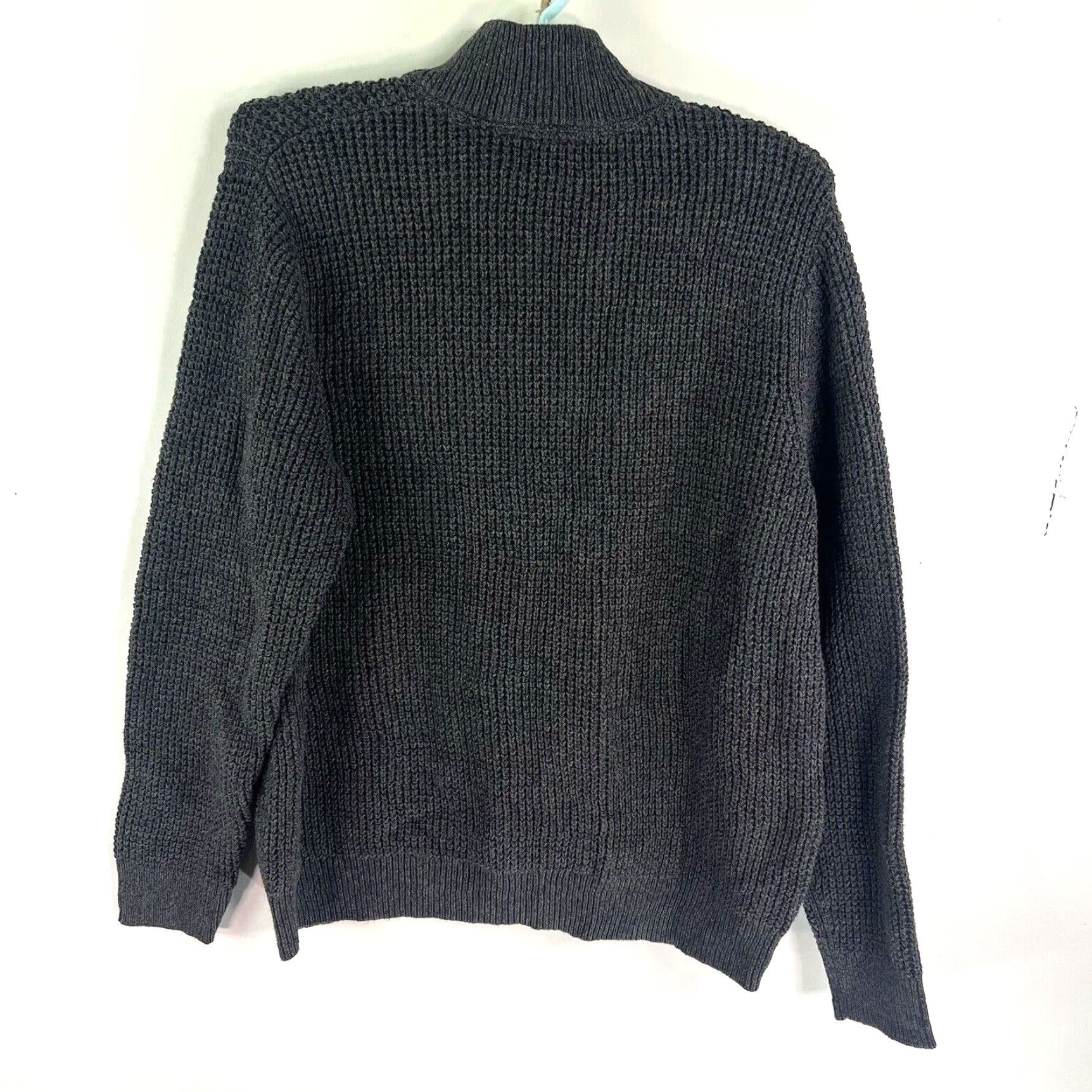 Vintage VINTAGE L.L. Bean Men's Sweater Cardigan XL Waffle Knit Zip Heavyweight Gray Long Sleeve Fall Winter Size US XL / EU 56 / 4 - 5 Thumbnail