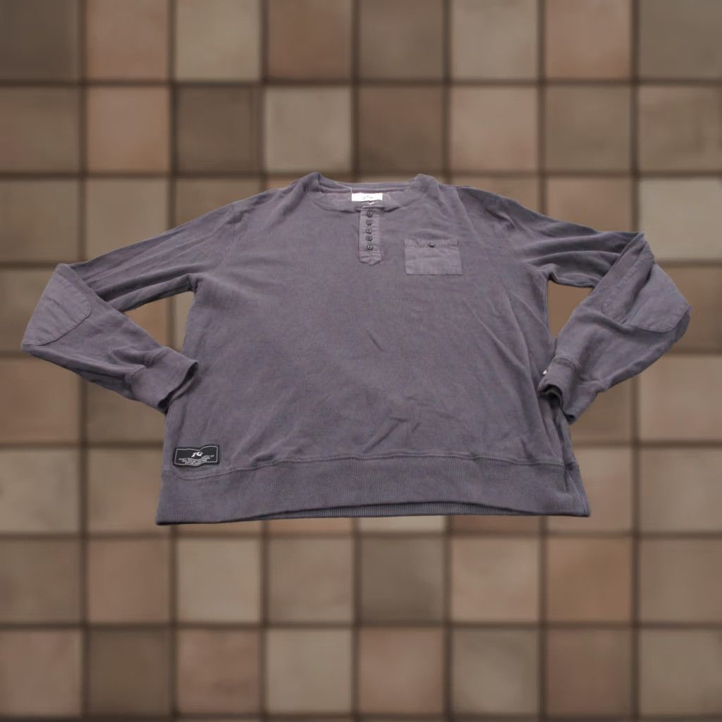 Rusty Rusty Shirt Mens L Gray Henley Outdoors Workwear Casual Textured Size US L / EU 52-54 / 3 - 1 Thumbnail