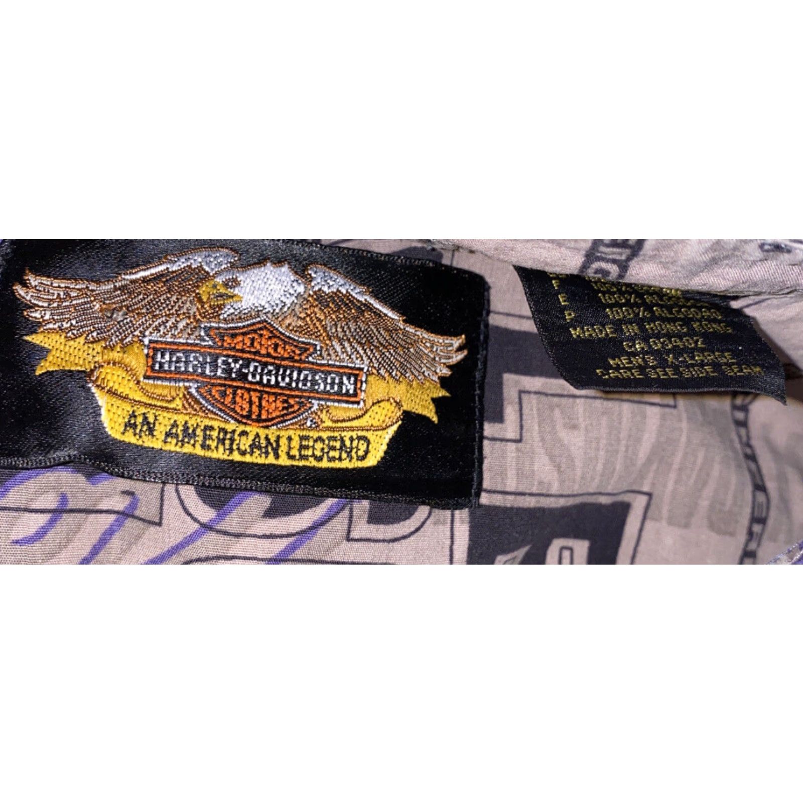 Harley Davidson Harley-Davidson Mens Gray Short Sleeve Button-Up Shirt XL Casual Cotton Size US XL / EU 56 / 4 - 6 Thumbnail