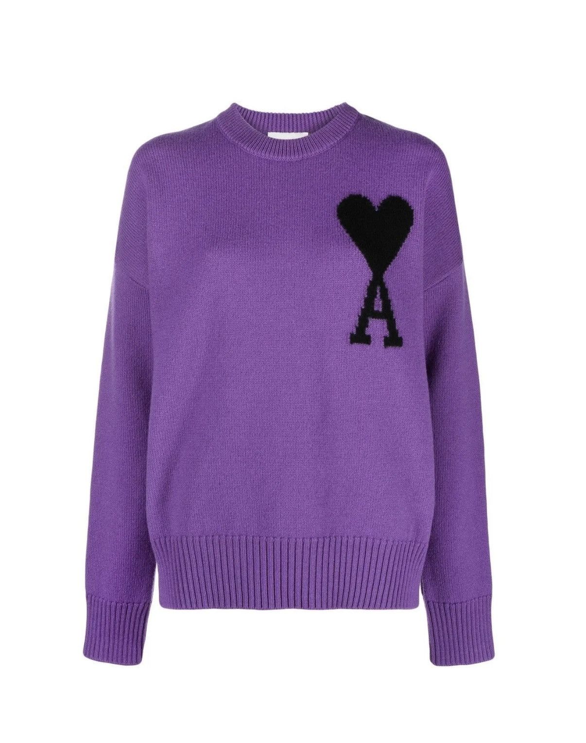 AMI Ami Coeur Purple Knit Sweater Size US M / EU 48-50 / 2 - 1 Thumbnail