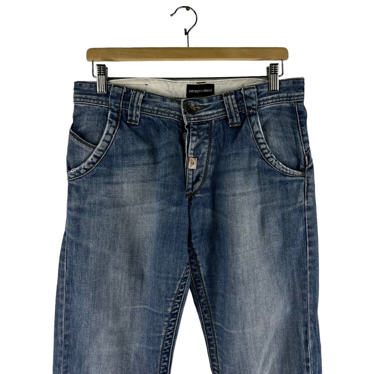 Emporio Armani 🔥VTG BIKER DENIM JEANS EMPORIO ARMANI JOSH COLLECTION Size US 38 / EU 54 - 2 Thumbnail
