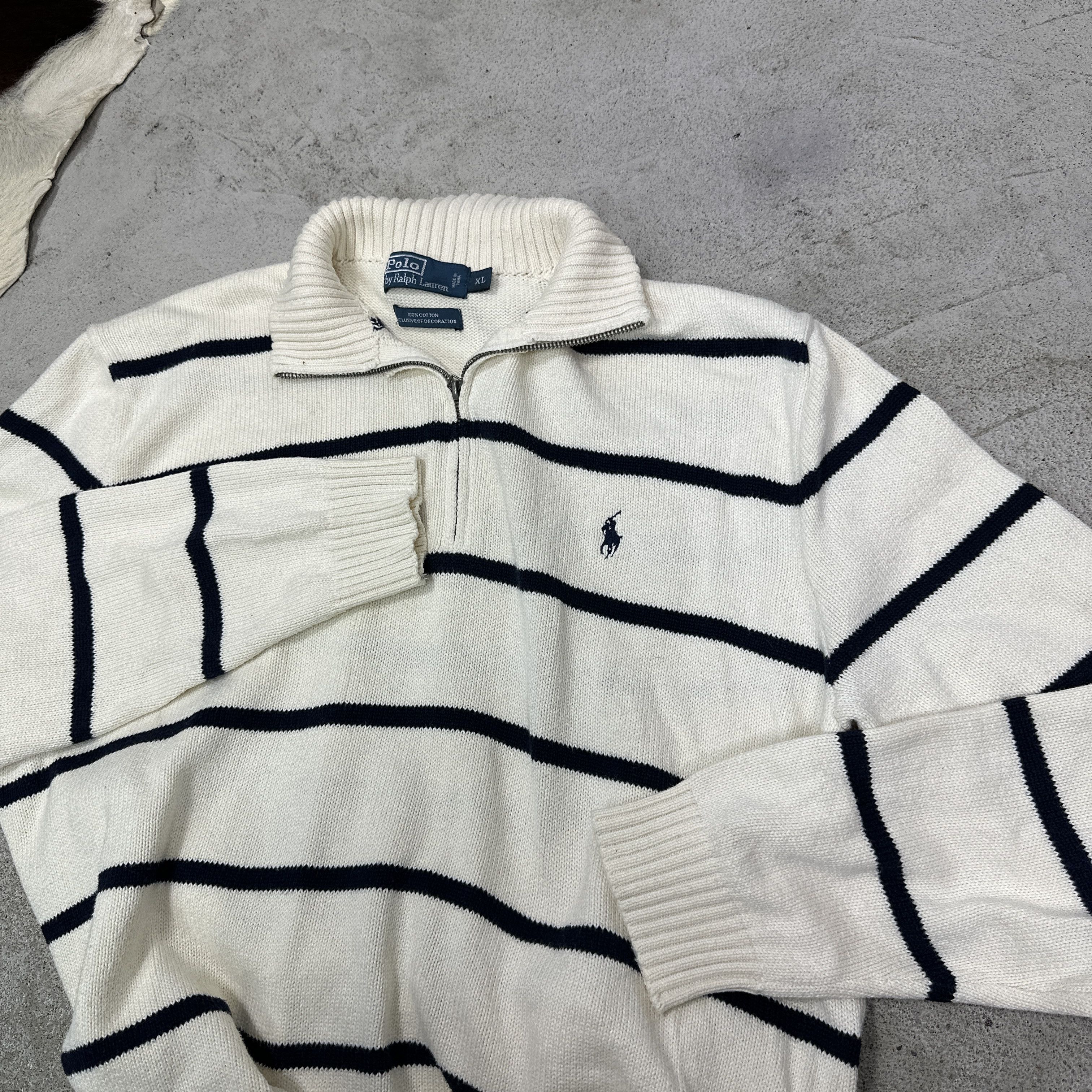 Polo Ralph Lauren Vintage Streetwear Striped Polo Ralph Lauren Sweater Y2K Size US XL / EU 56 / 4 - 5 Thumbnail