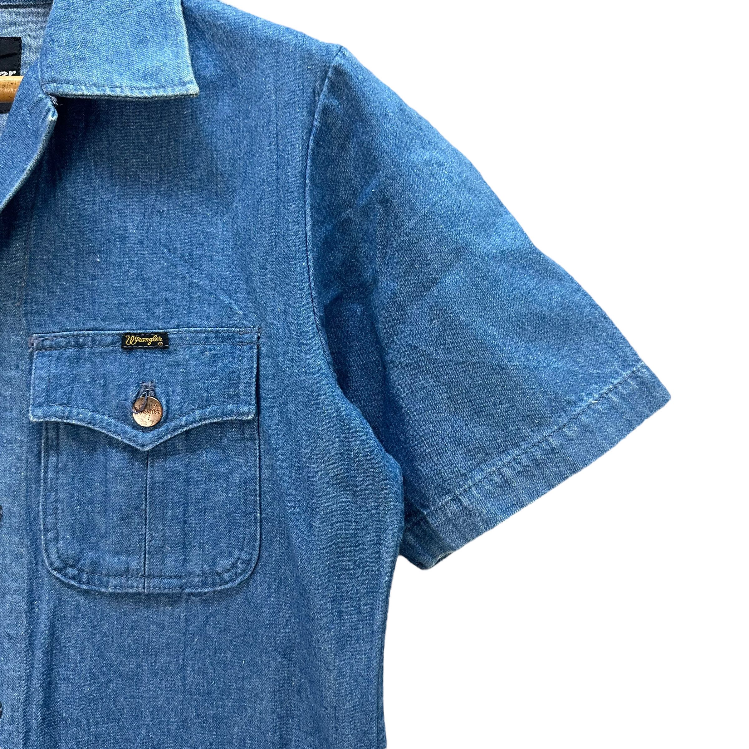 Wrangler VINTAGE 90's WRANGLER SOFT DENIM CHORE JACKET #8051-198 Size L / US 10 / IT 46 - 6 Thumbnail