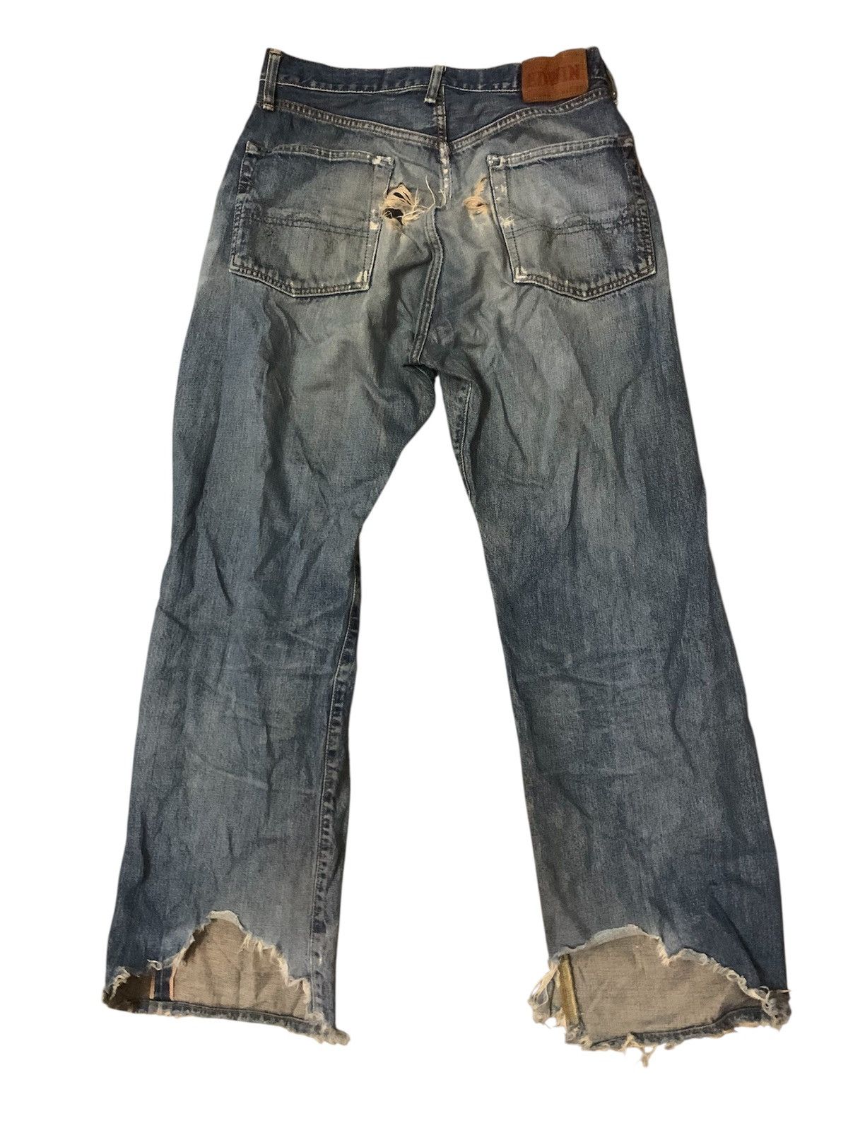 Edwin Edwin 505 Flare Distressed Selvedge Denim Jeans Size US 31 - 2 Thumbnail