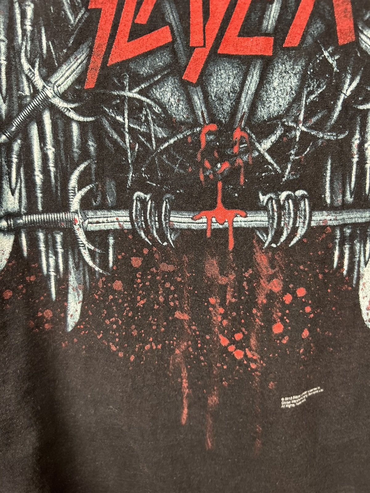 Band Tees Vintage 2013 Slayer Eagle Logo Band Tees Size US XXL / EU 58 / 5 - 11 Thumbnail