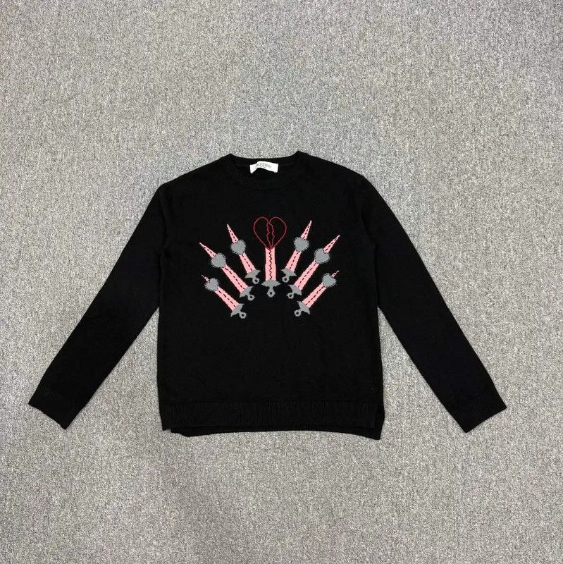 Valentino Valentino Black Wool Sweater for Men 0089 Size US XS / EU 42 / 0 - 1 Thumbnail