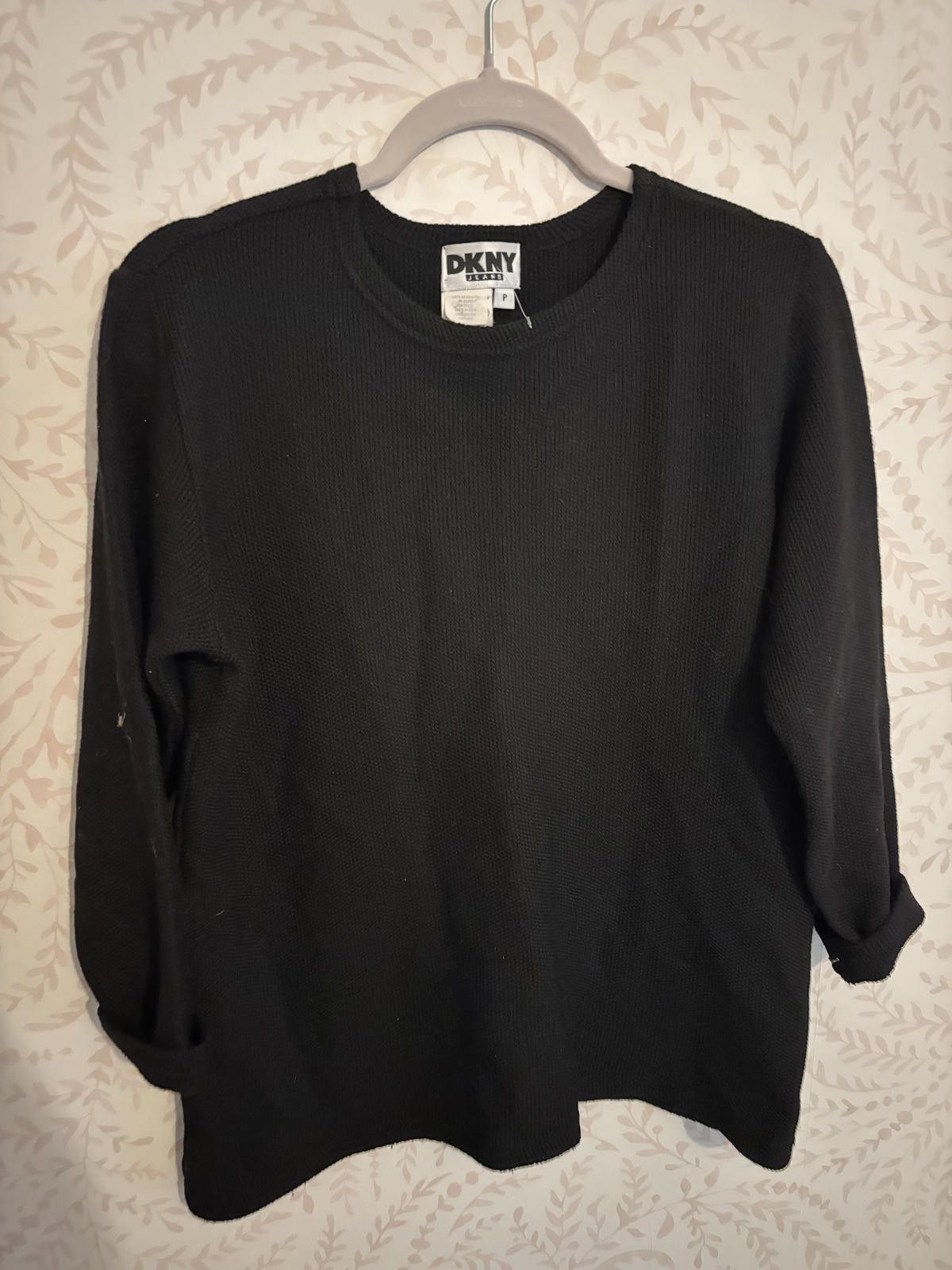 Other Vintage DKNY Jeans Black 100% Wool Sweater Size P Size S / US 4 / IT 40 - 4 Thumbnail