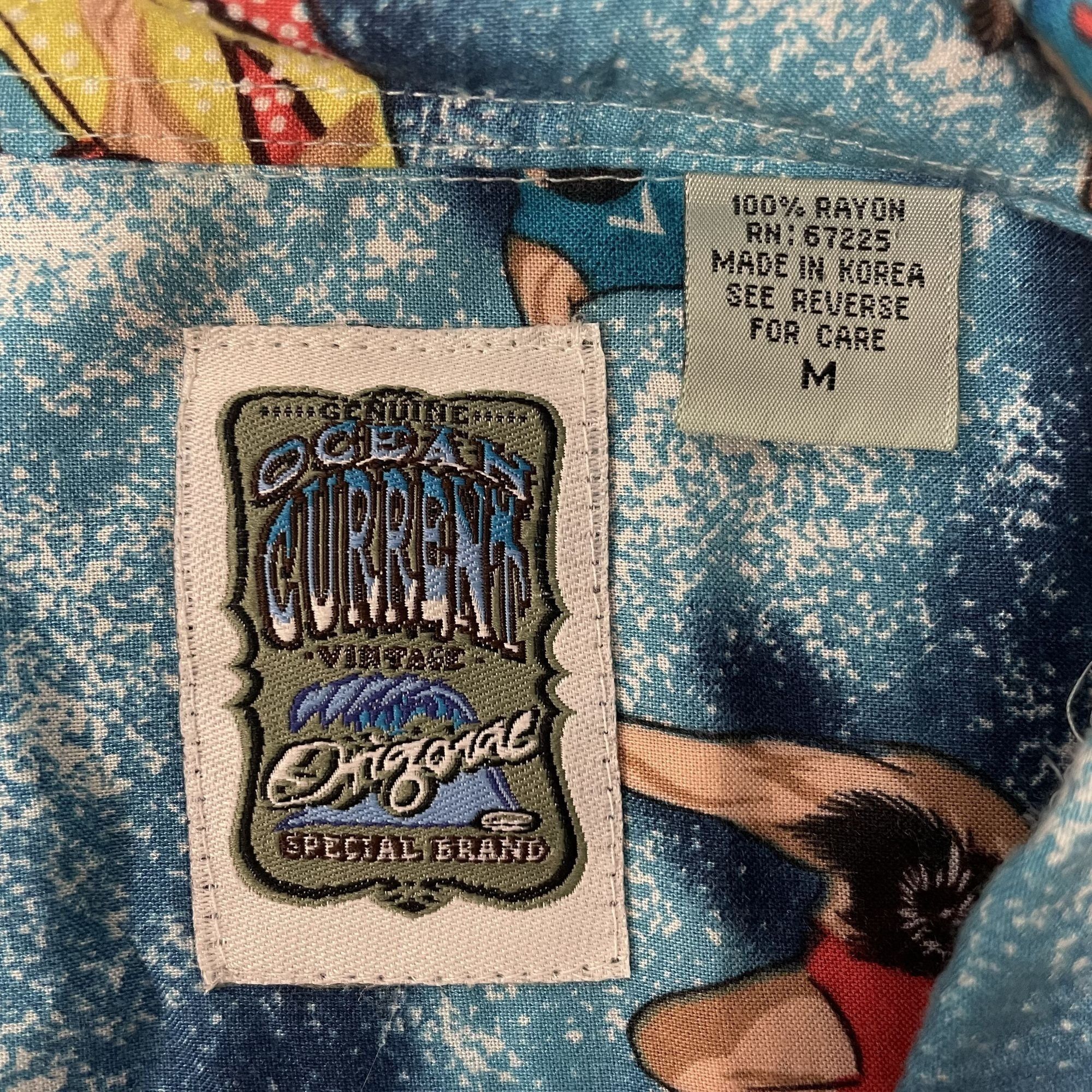 Ocean Current Vtg Ocean Current Blue HAWAIIAN TROPICAL Surfer Shirt Size US M / EU 48-50 / 2 - 5 Thumbnail