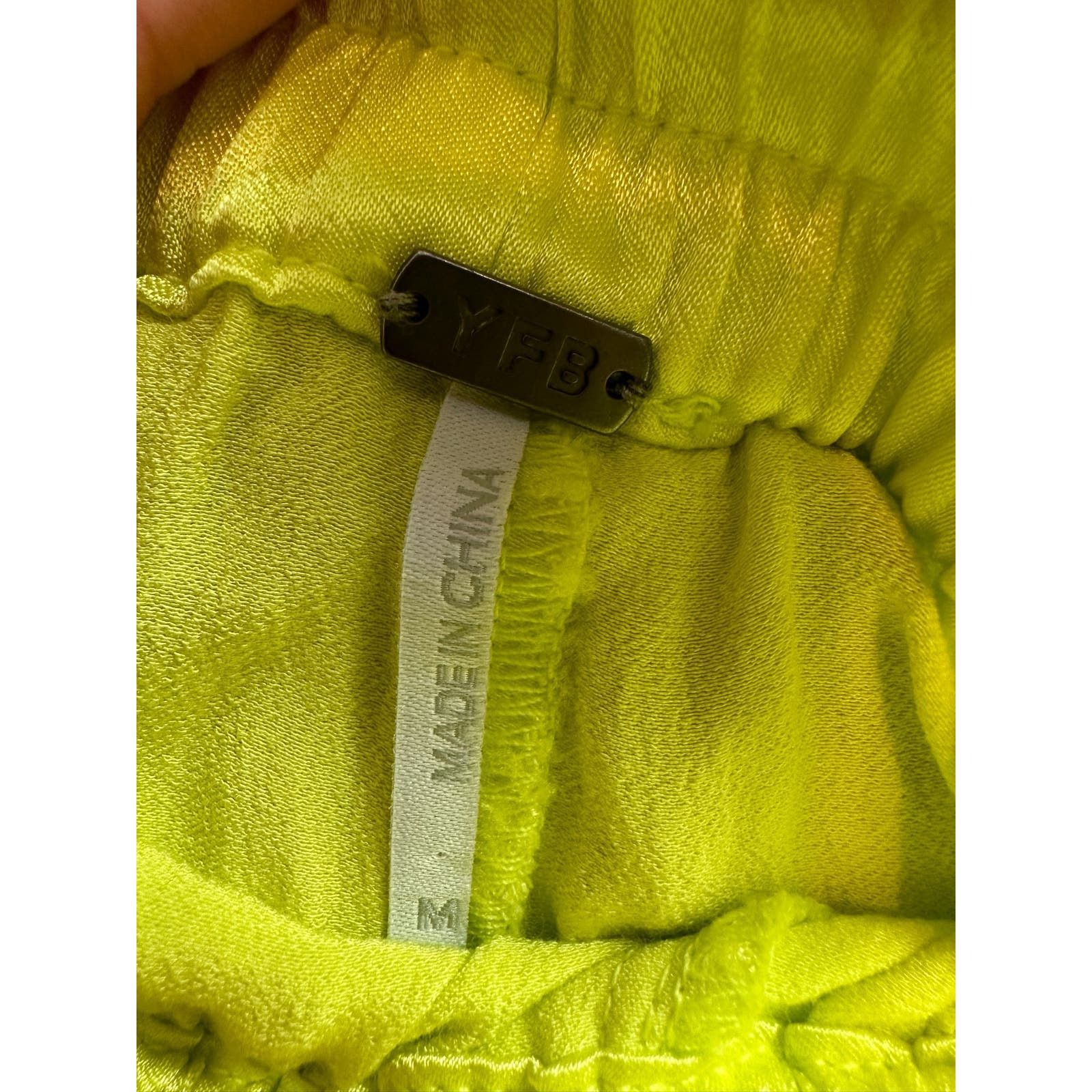 Young Fabulous & Broke YFB Women's Medium Boxer Silky Lime Green Drawstring Shorts Size 30" / US 8 / IT 44 - 11 Thumbnail
