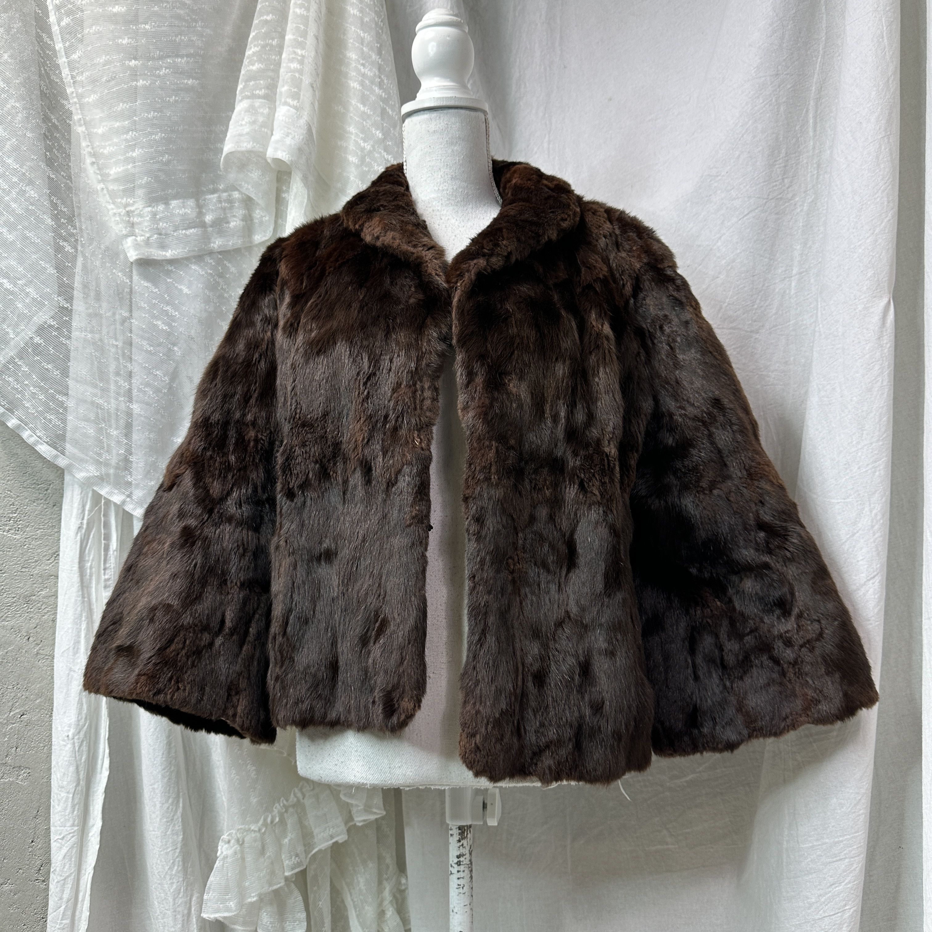 Vintage Vintage Old Money Flared Sleeves Rabbit Fur 90s Size M / US 6-8 / IT 42-44 - 8 Thumbnail