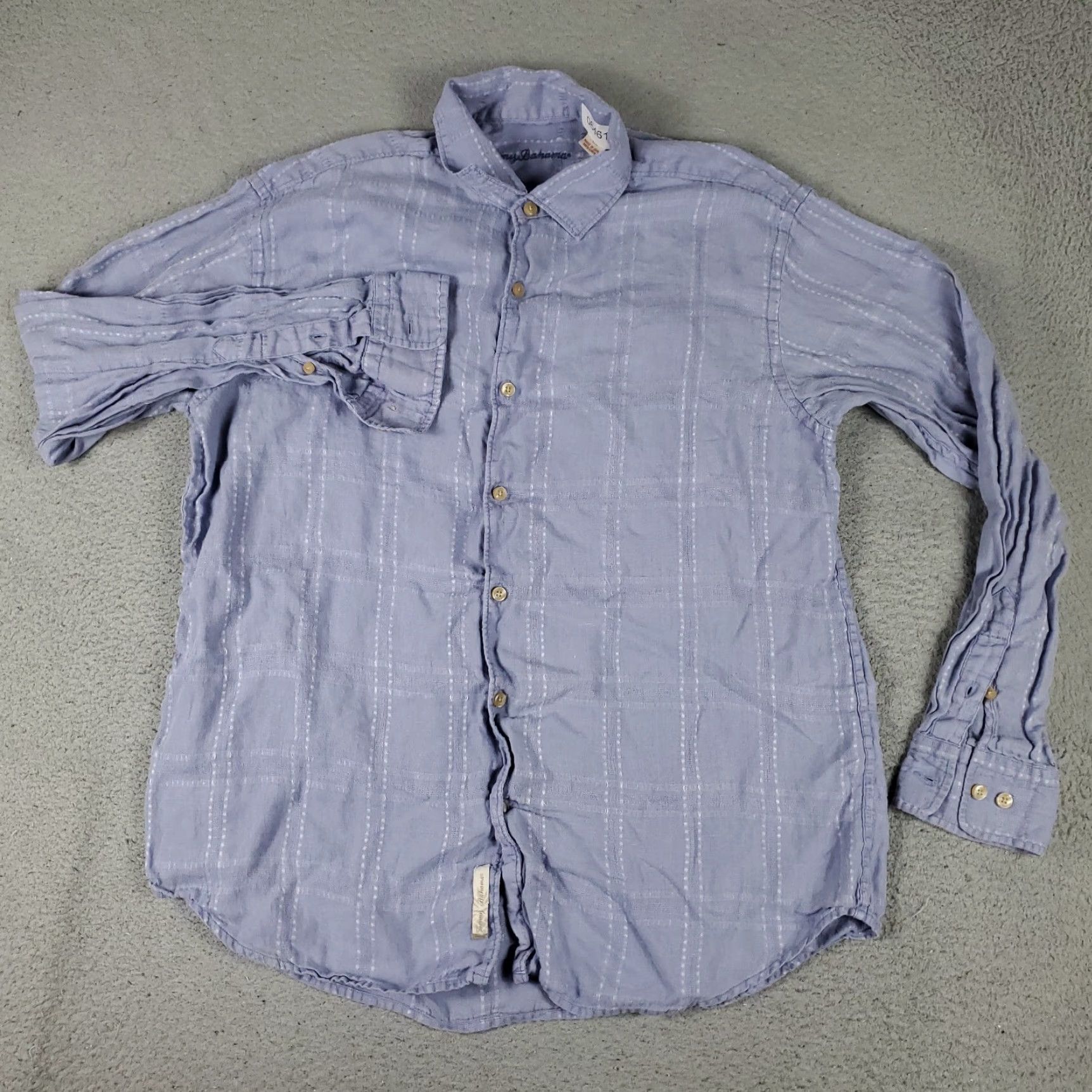 Tommy Bahama Tommy Bahama Shirt Mens Large Blue Striped Linen Casual Button Up Long Sleeve Size US L / EU 52-54 / 3 - 2 Thumbnail
