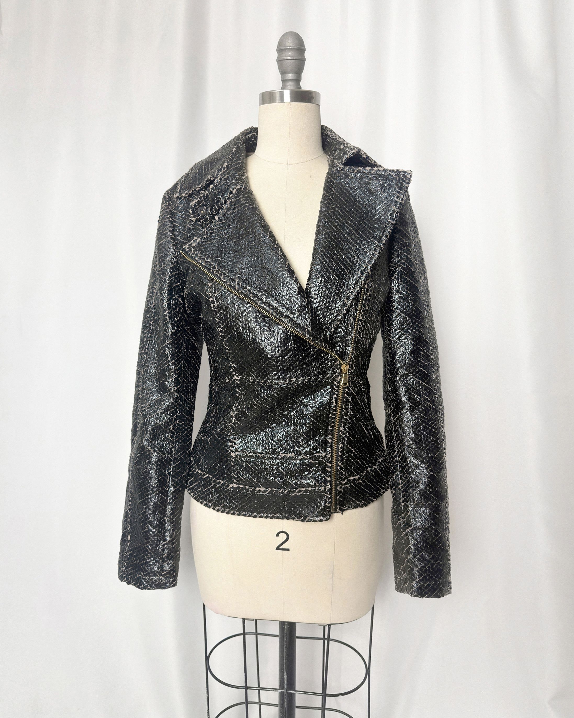 14th Addiction Van Caloen distressed leather biker jacket Size US XXS / EU 40 - 5 Thumbnail