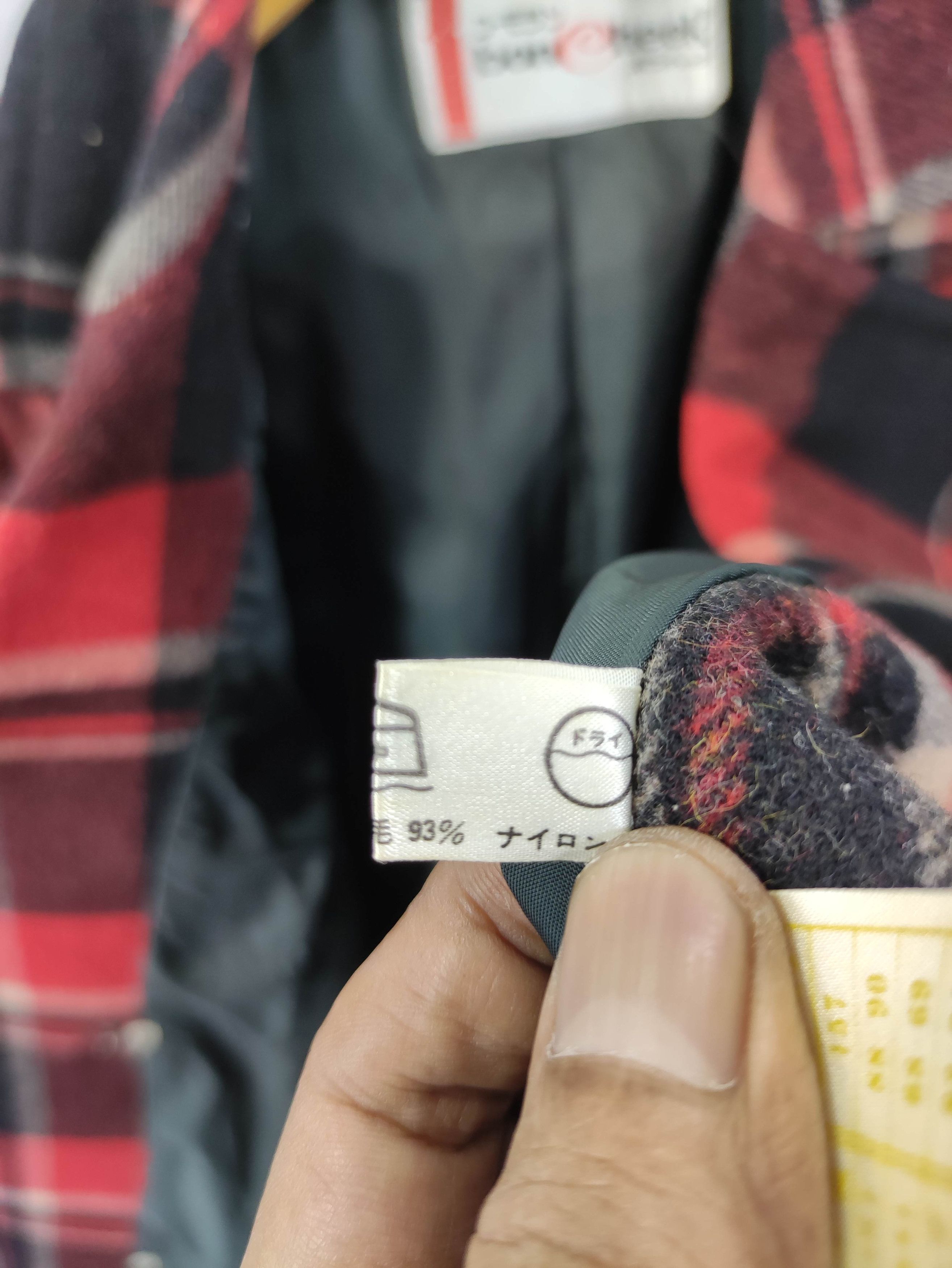 Japanese Brand Vintage Wool Blend Plaid Double Brusted Bon Check Size S / US 4 / IT 40 - 7 Thumbnail