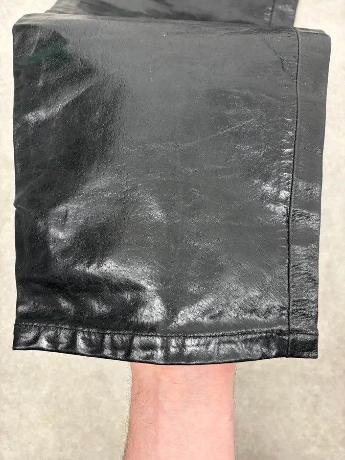 Vintage 2000s Vintage Artisanal Belted Leather Pants Size US 33 - 8 Thumbnail