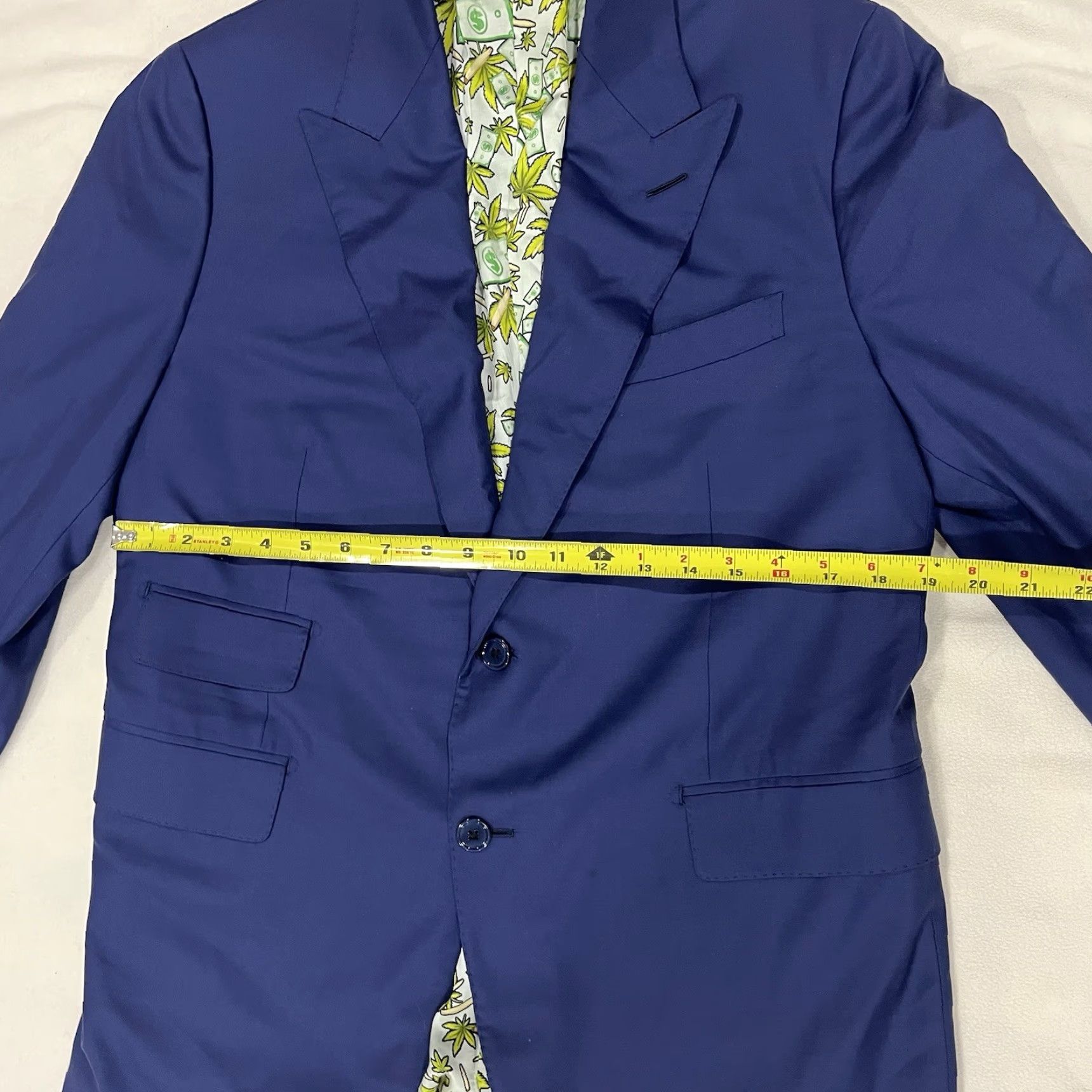 Vintage Andrew Lock Blazer Blue Custom 2-Button Single Breasted Jacket 40 Wool Regular Men Blazer Size 40R - 7 Thumbnail