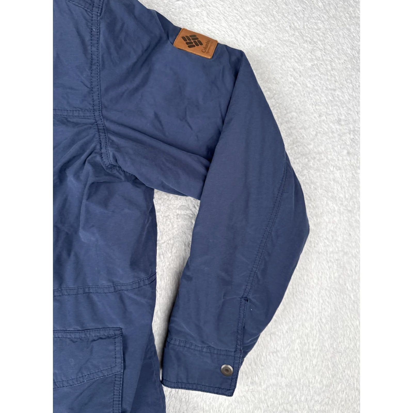 Vintage Columbia Jacket Mens Large Blue Hooded Insulated Cotton Parka Full Zip Pockets Size US L / EU 52-54 / 3 - 5 Thumbnail