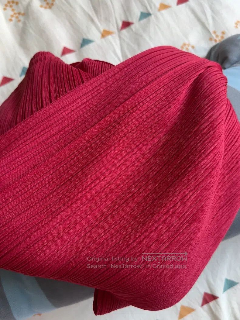 Issey Miyake Issey Miyake size:3 Fuchsia Midi Skirt Size 31" - 5 Thumbnail