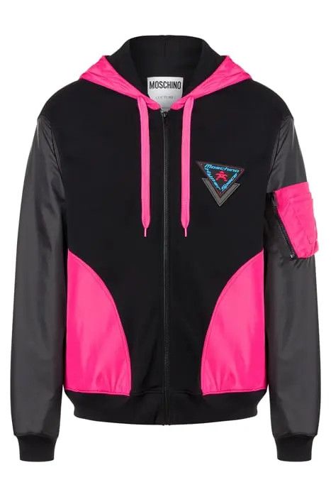 o1y0225 Logo Hoodie in Black/Pink