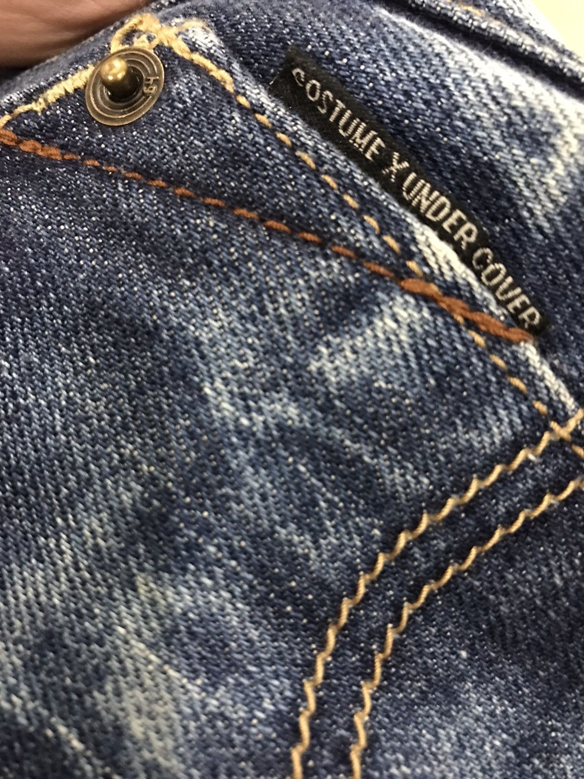 Undercover Japanese Costume x Undercover AcidWash Navy Blue Denim Pants Size US 33 - 5 Thumbnail
