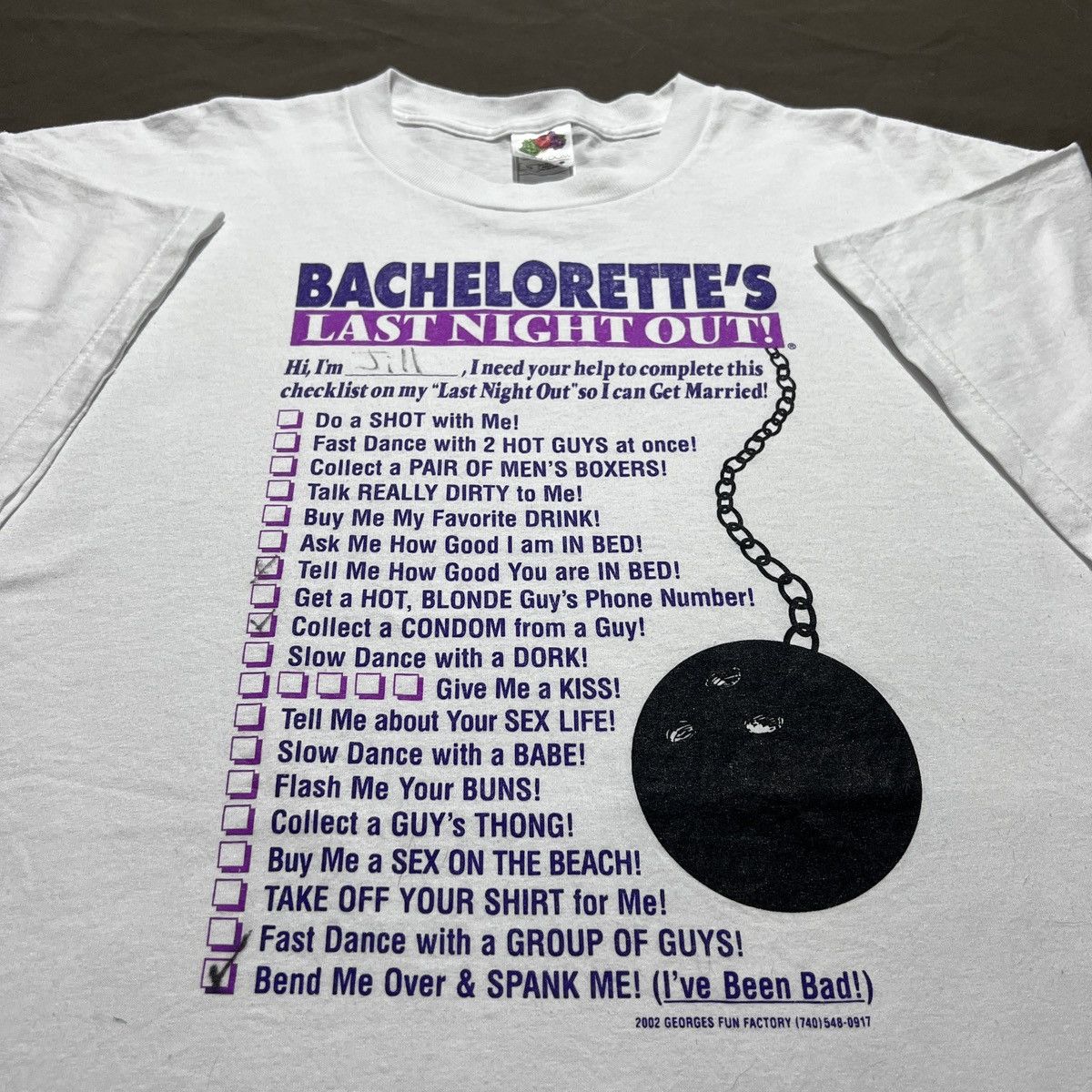 Vintage Y2K Bachelorette's Last Night Out Funny Humor Tee XL Graphic Size US XL / EU 56 / 4 - 1 Thumbnail