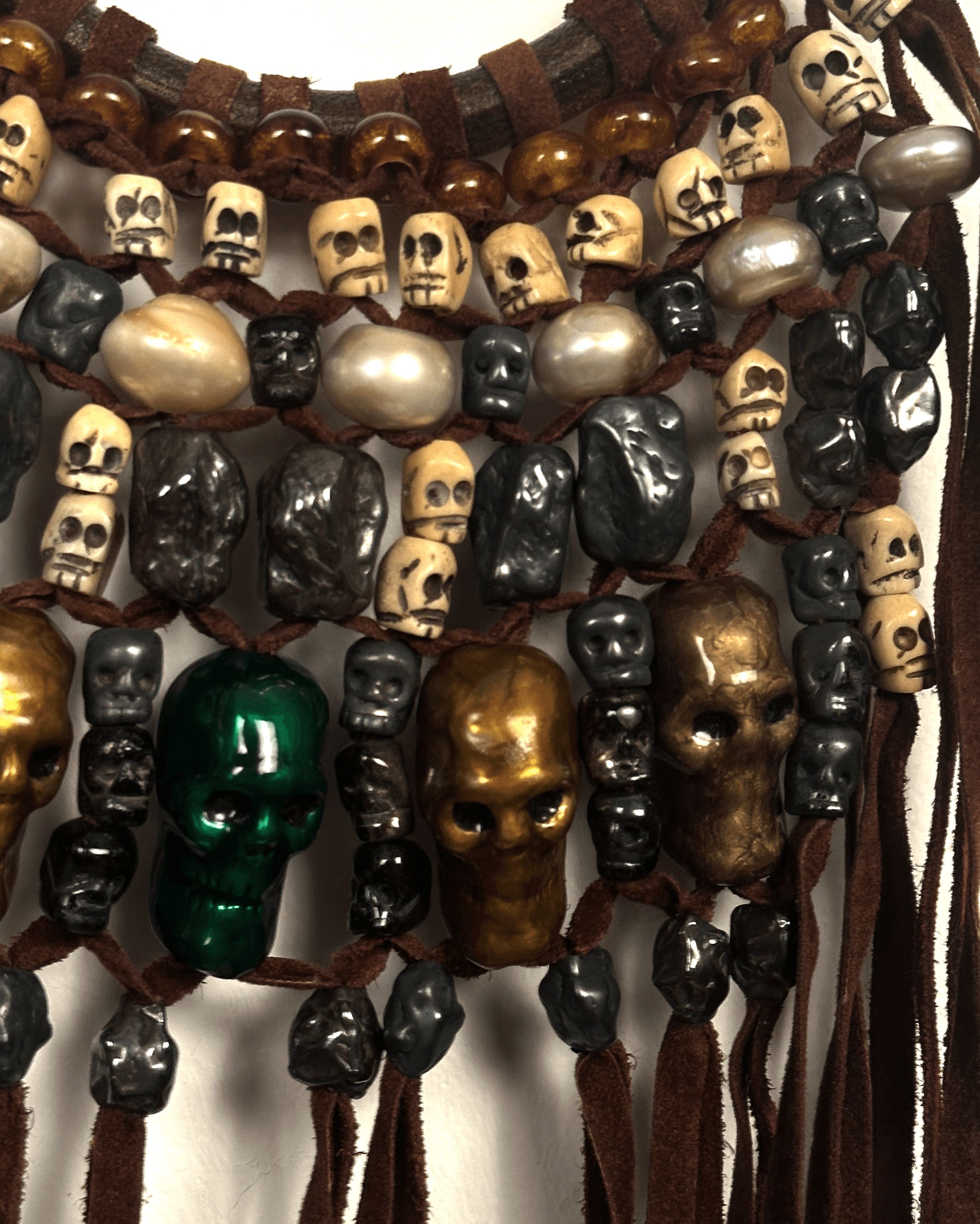 Share Spirit Homme Delfina Delettrez Fendi Skull Cascade Fringe Necklace Size ONE SIZE - 4 Thumbnail