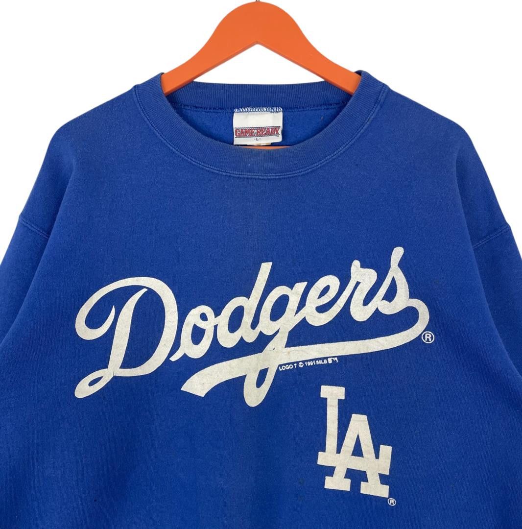Vintage Vintage 1991 Logo 7 LA Dodgers MLB Pullover Sweatshirt Size US L / EU 52-54 / 3 - 5 Thumbnail