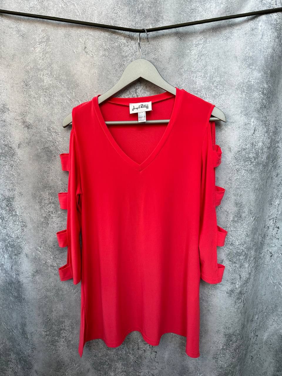 Joseph Ribkoff Joseph Ribkoff Red Ladder Sleeve Tunic Dress Canada Size M / US 6-8 / IT 42-44 - 2 Thumbnail