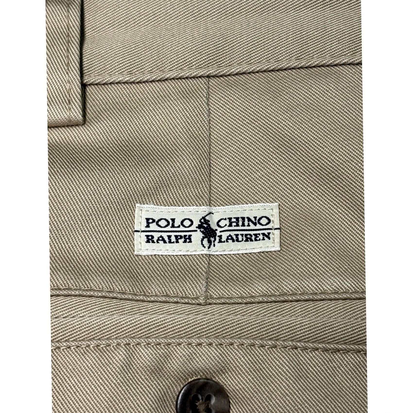 Polo Ralph Lauren VINTAGE Polo Ralph Lauren Men Pleated Chino Pants 33x27 Tan 100 Twill Size US XS / EU 42 / 0 - 7 Thumbnail