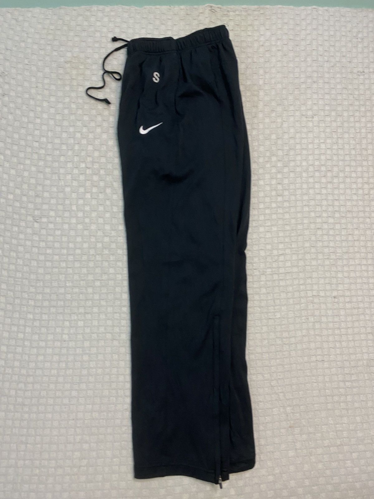 Bodega × Nike 💥 VINTAGE NIKE 90S BAGGY WIDE LEG SWOOSH TRACK PANTS Y2K Size US 36 / EU 52 - 5 Thumbnail