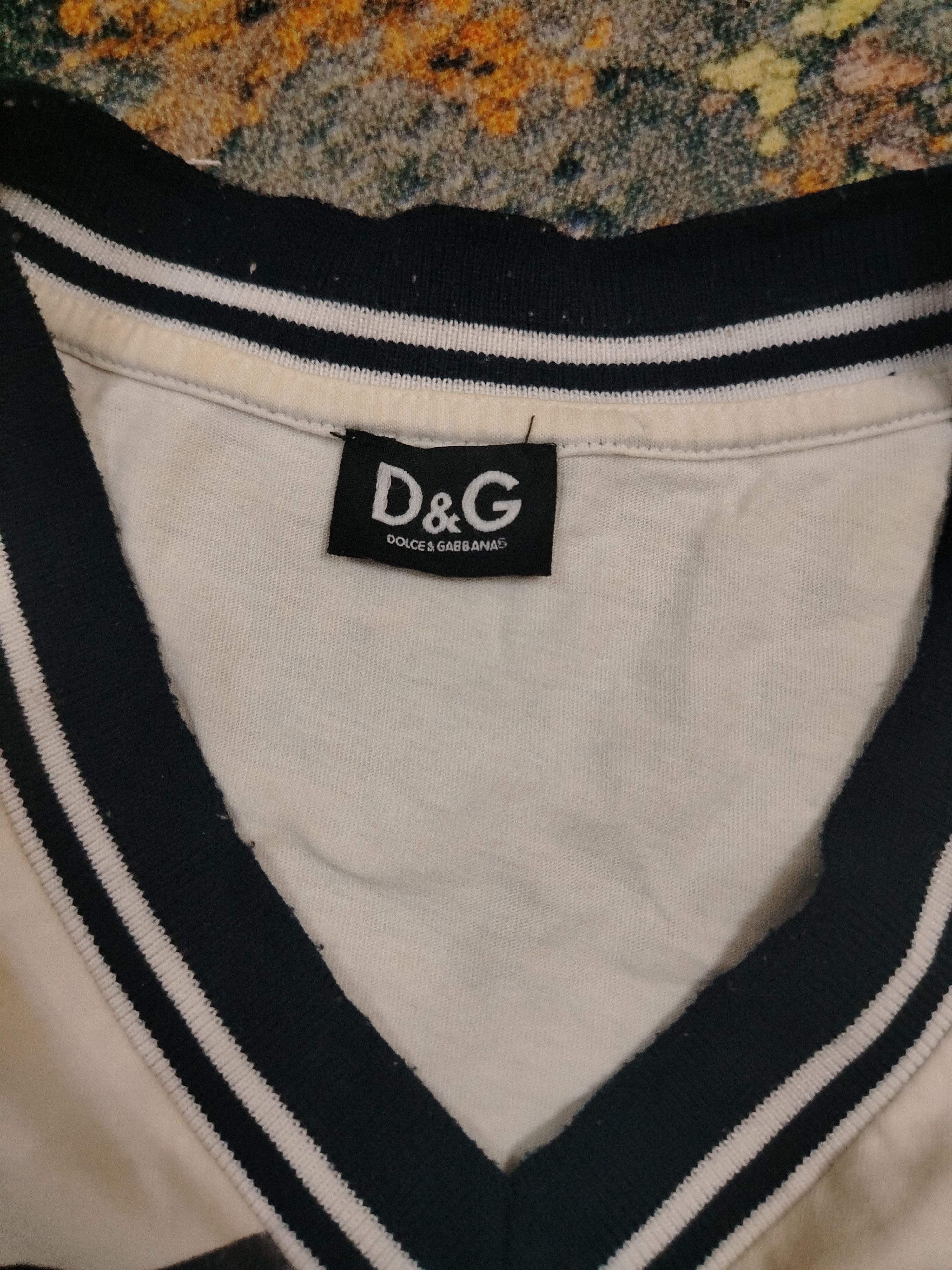Dolce & Gabbana D&G Dolce & Gabbana V neck ringer T shirt Size XL / US 12-14 / IT 48-50 - 6 Thumbnail