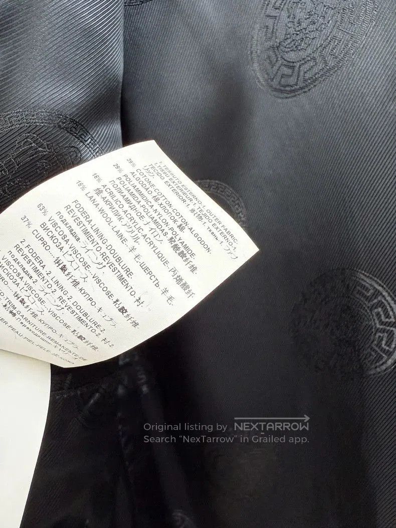 Versace VERSACE Leather Trim Casual Blazer. Size US L / EU 52-54 / 3 - 8 Thumbnail