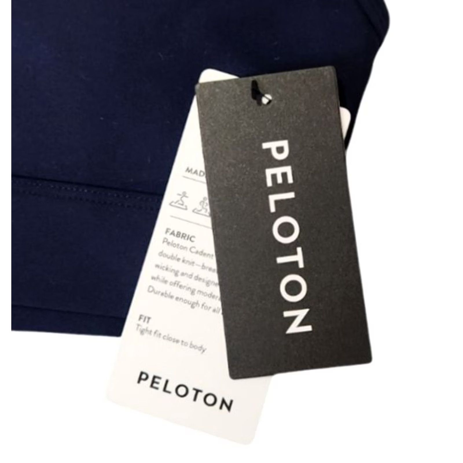 Vintage Peloton Womens S Sports Bra Cadent High Neck Navy Blue Removable Pads Racerback Size ONE SIZE - 3 Thumbnail