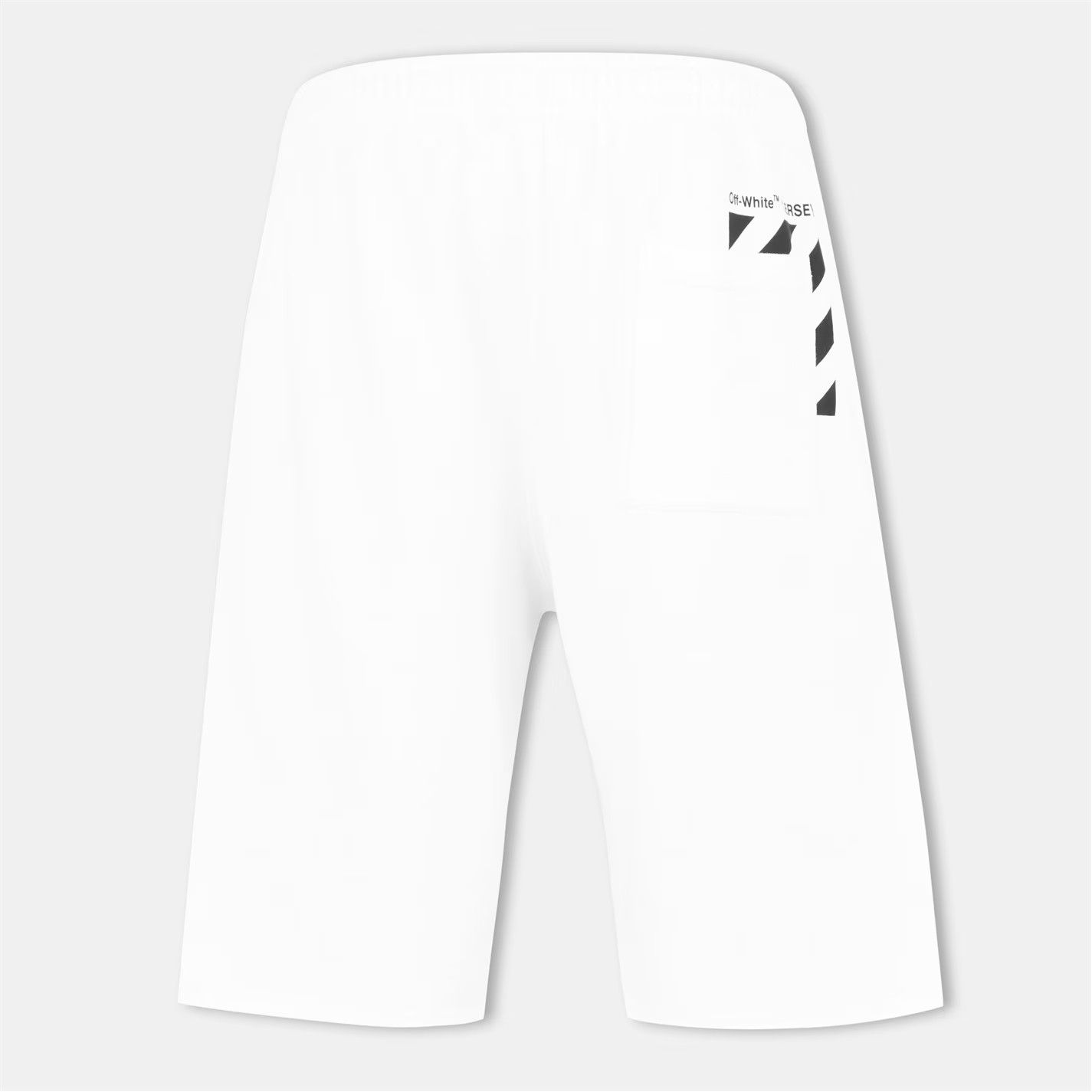 Off-White o1g2r1mq0326 Fleece Jogger Shorts in White Size US 32 / EU 48 - 2 Thumbnail