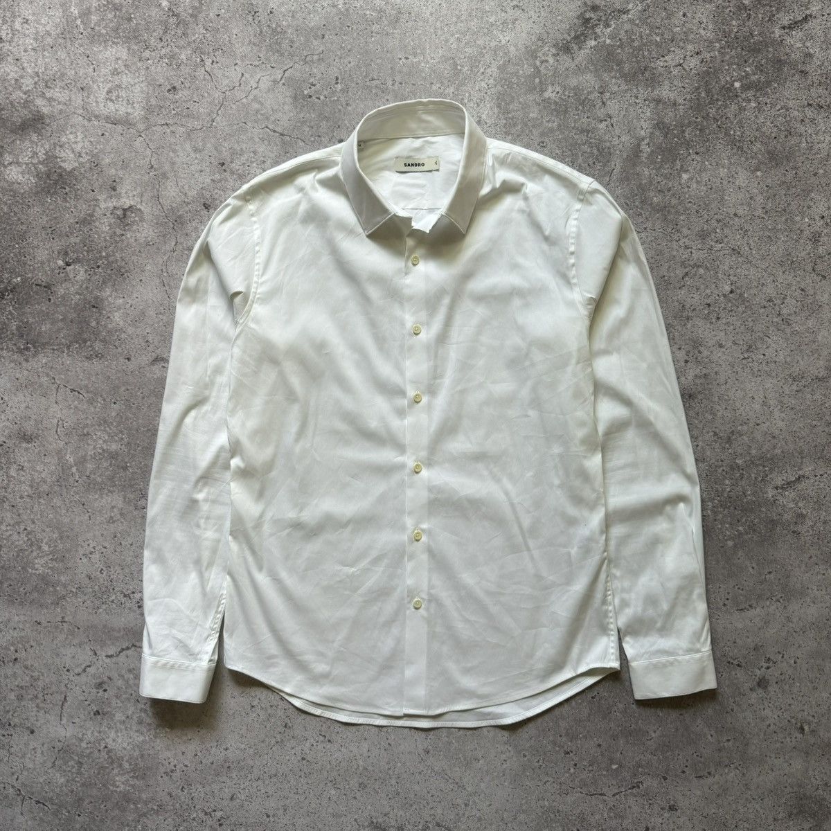 Sandro SANDRO Pleated Shirt Mens Button Up Size US M / EU 48-50 / 2 - 1 Thumbnail
