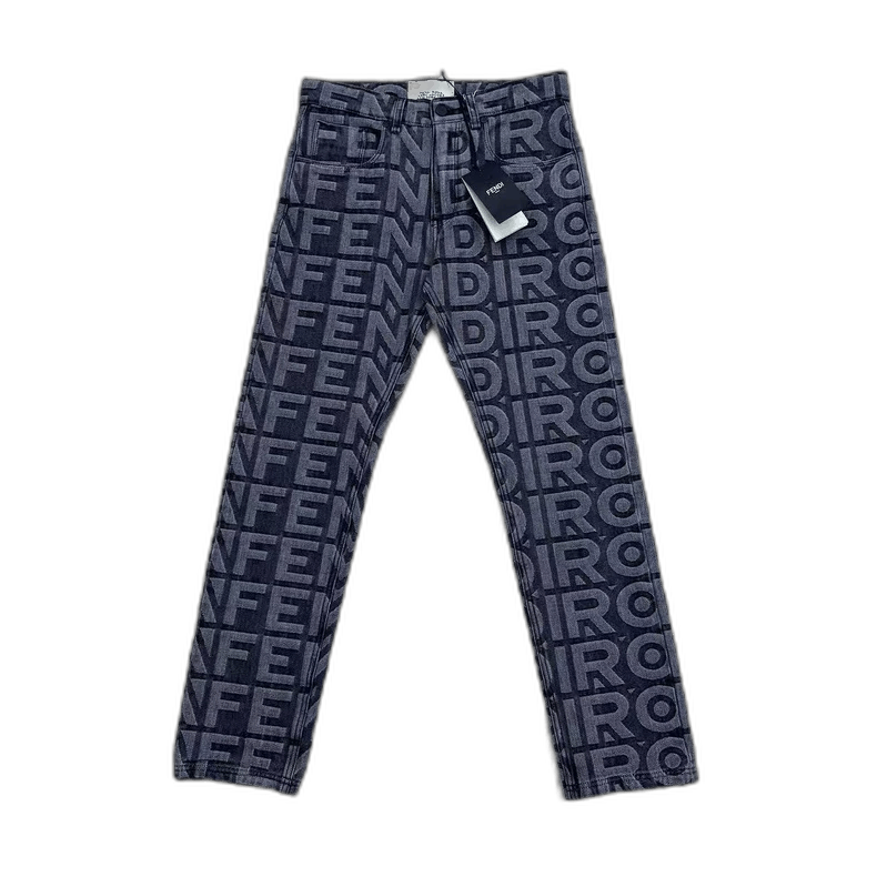 Fendi Fendi Full Logo Denim Pants Size 30 Size US 30 / EU 46 - 1 Thumbnail