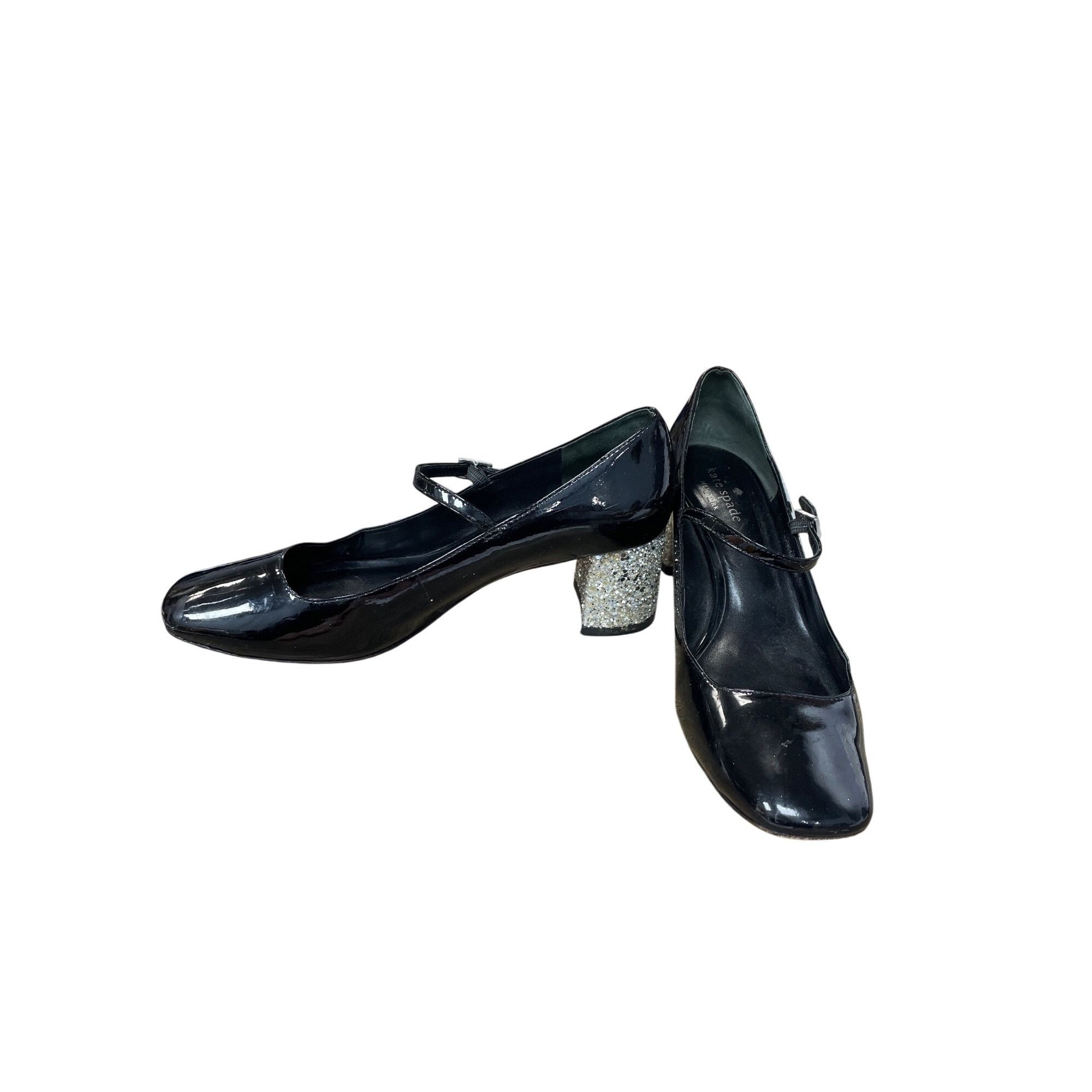Kate Spade Kate Spade NY Wms Black Patent Leather Mary Jane Heels Glit Size US 8 / IT 38 - 2 Thumbnail
