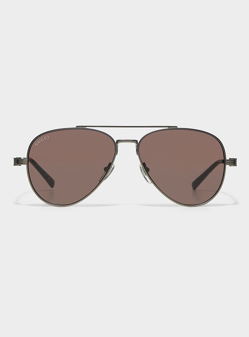 Gucci (BNWT) Gucci Side Logo Aviator Sunglasses Size ONE SIZE - 1 Thumbnail