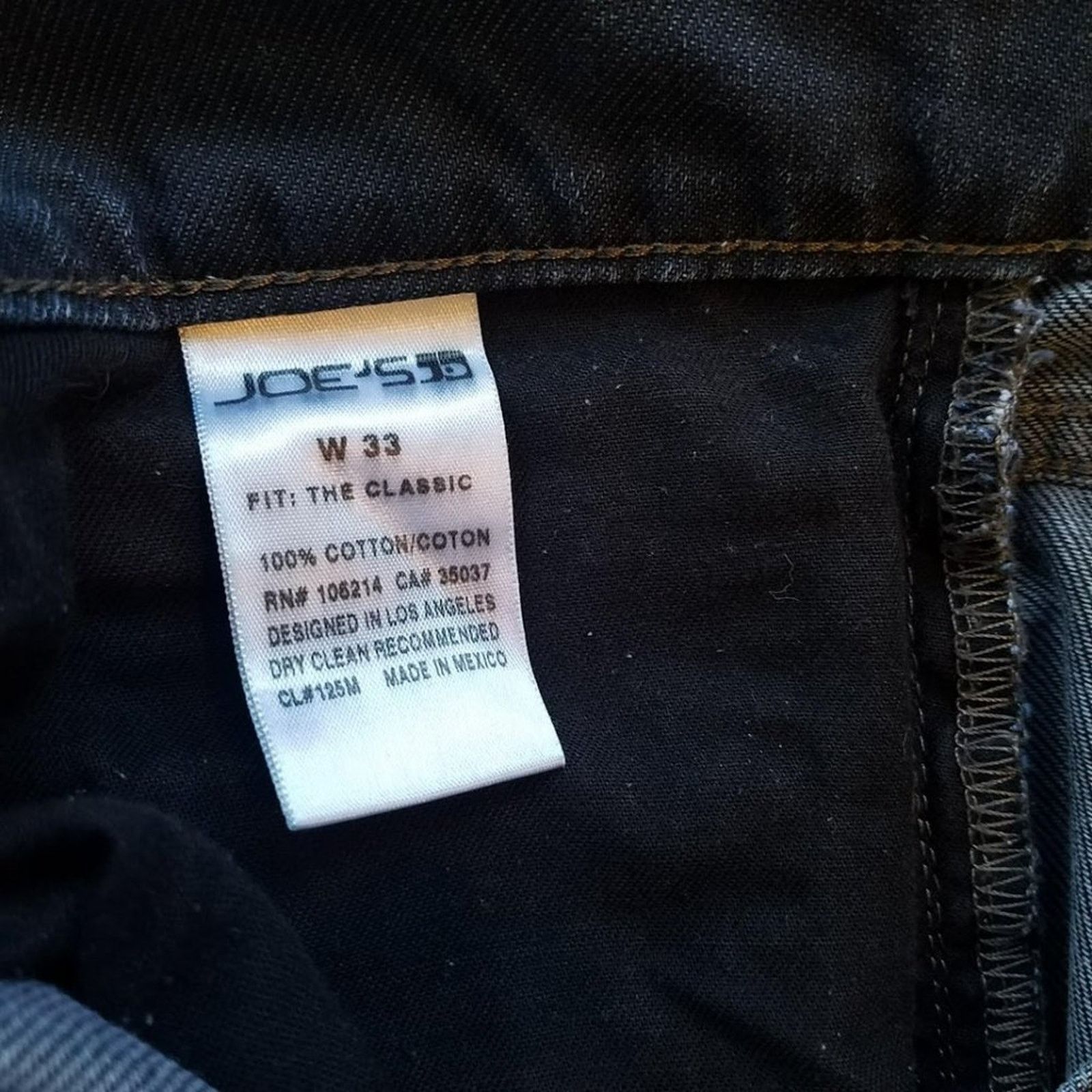Joe's Joe's Jeans high waist straight leg the classic sz 33 dark Size 33" - 6 Thumbnail