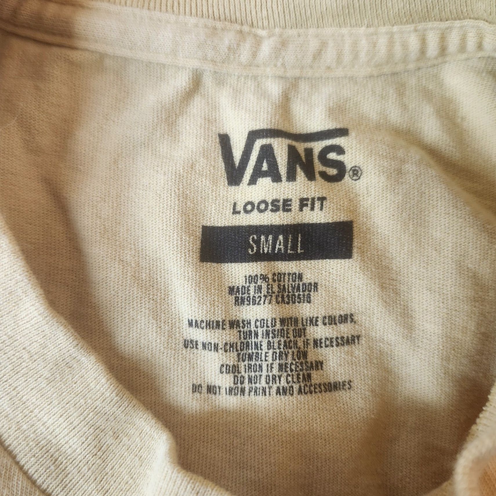 Vans VANS T-Shirt Mens Small Yellow Graphic Print Checkerboard Fly 90s Classic Skate Tee Size US S / EU 44-46 / 1 - 6 Thumbnail