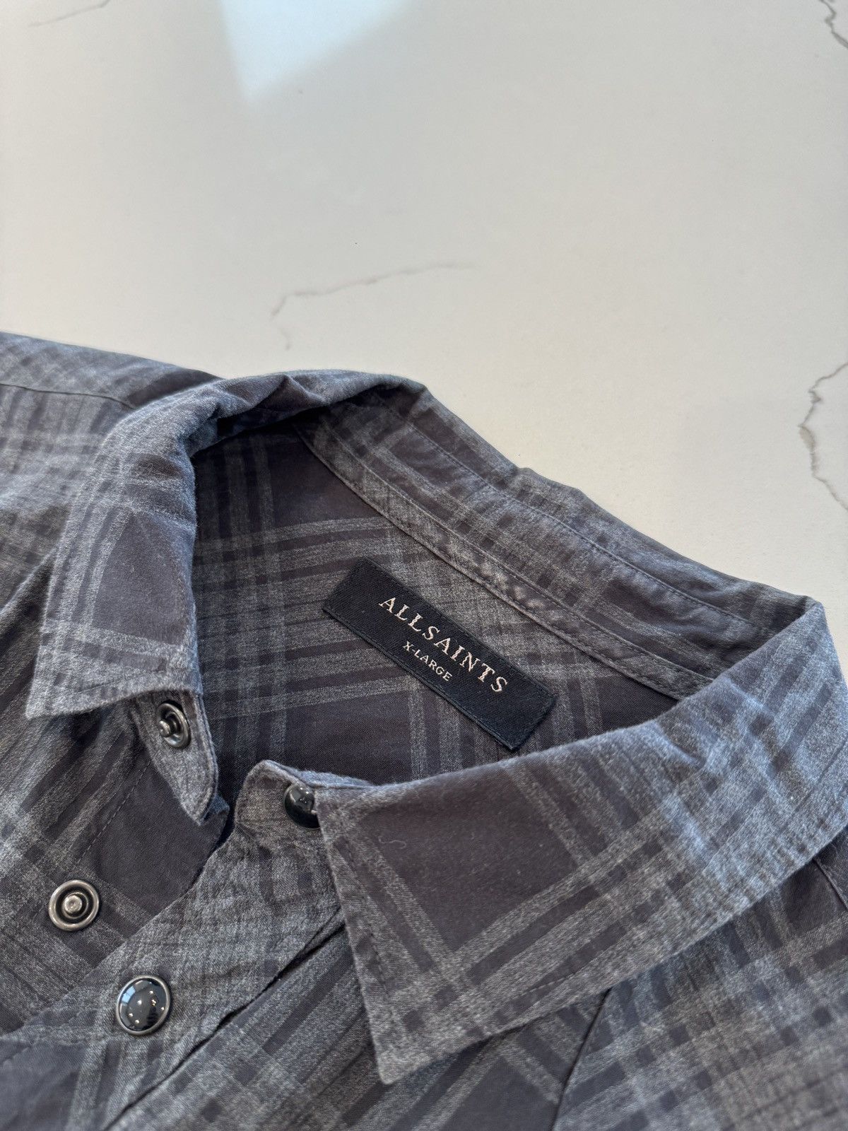 Allsaints AllSaints Plaid Button Up Shirt Size US XL / EU 56 / 4 - 2 Thumbnail