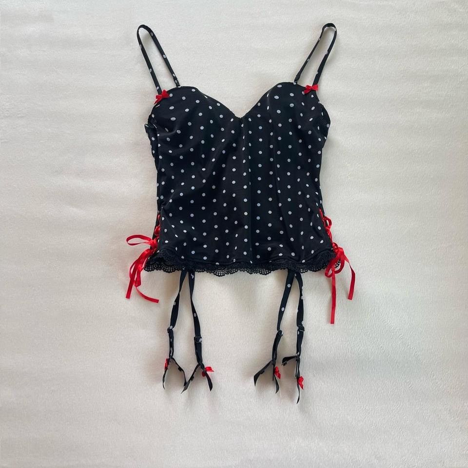 Victoria's Secret VS Black White Polka Dots Bustier (34B/32C) Size ONE SIZE - 3 Thumbnail