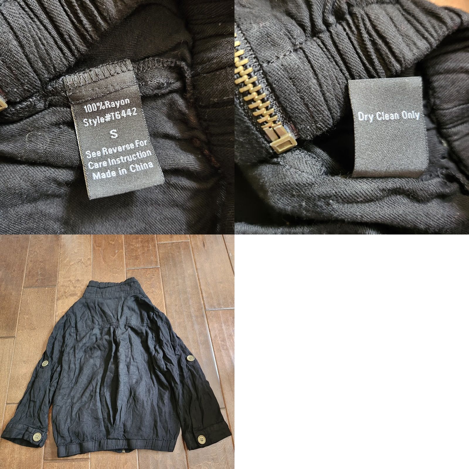 Vintage Mine Juniors Jacket Lightweigh t Black Full Zip Hip Length Sz Small Shirt Womens Small Black Knit Rayon Zipper Short Spring 90s Hippie Style Velvet? Size S / US 4 / IT 40 - 9 Thumbnail