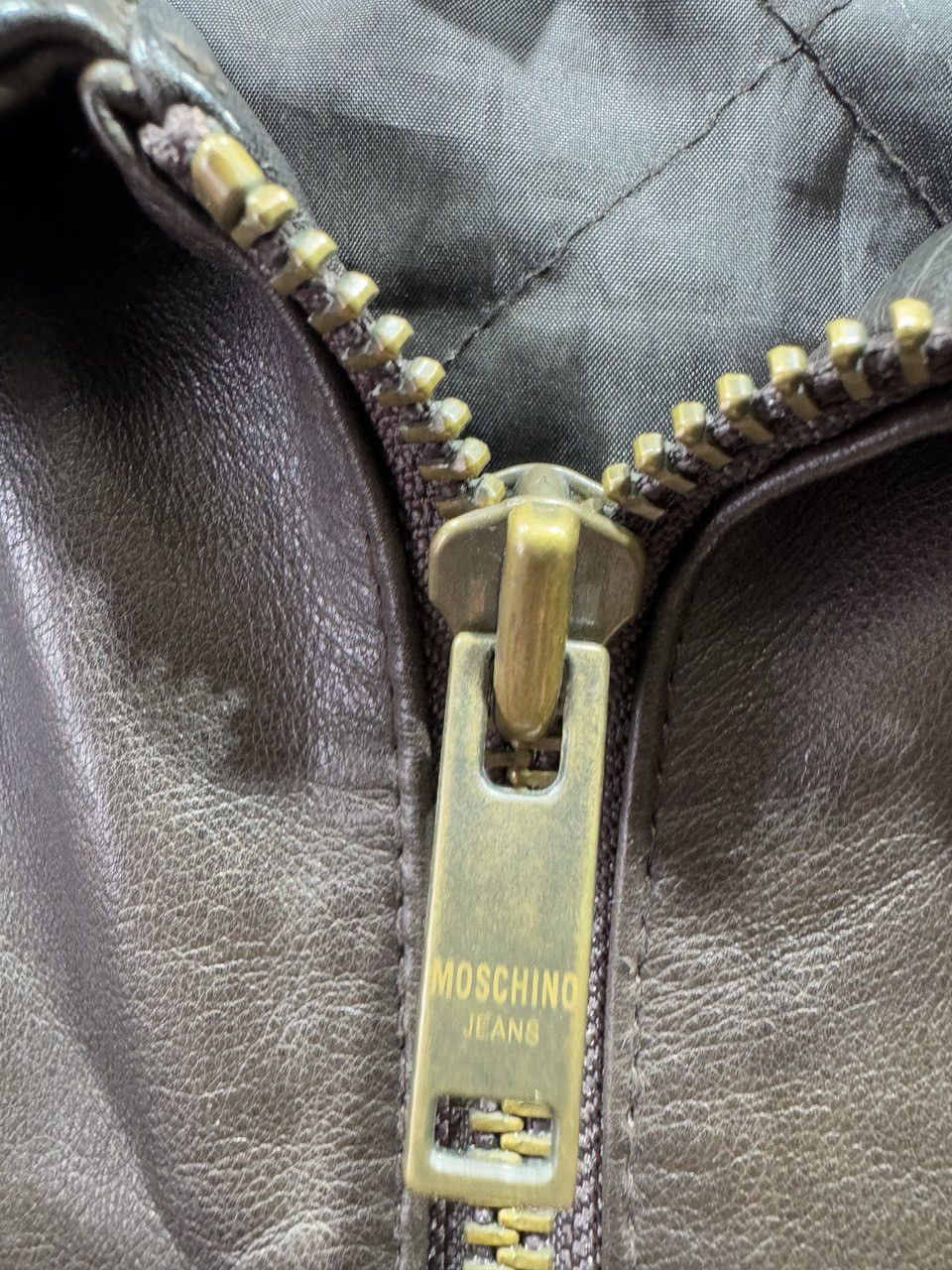 Moschino Moschino jeans leather men’s jacket Brown Biker Size US M / EU 48-50 / 2 - 11 Thumbnail