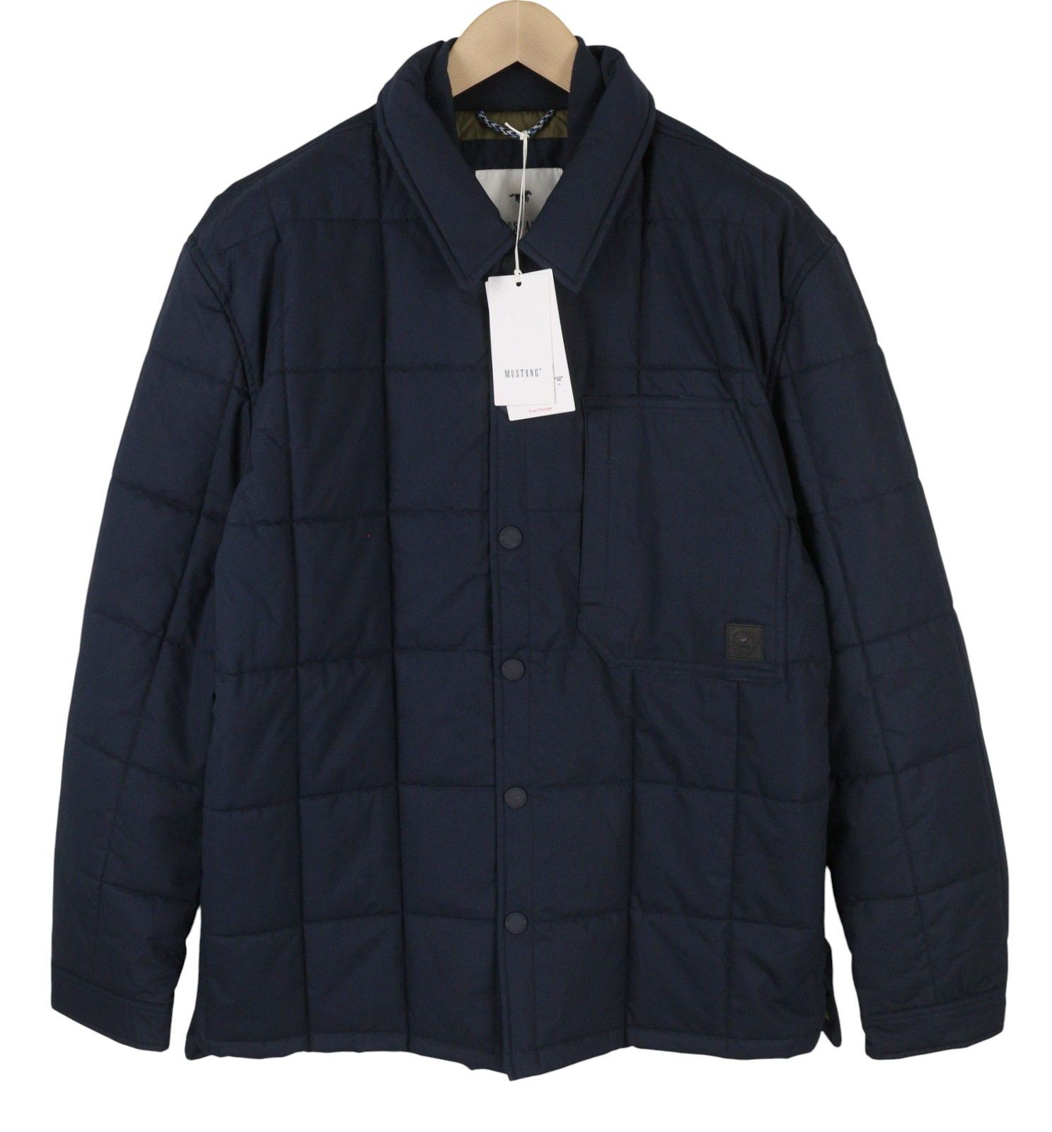 Mustang DANIEL QUILTED SJ 2XL Dark Blue Snap Neck 88013 Size US XXL / EU 58 / 5 - 1 Thumbnail