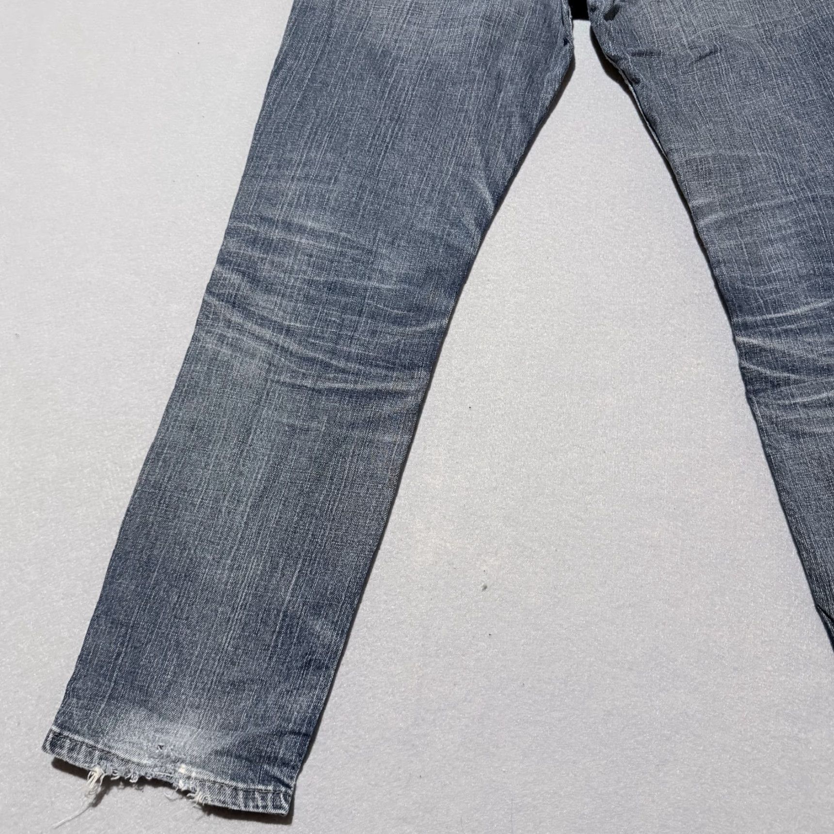 Levi's Levi's Jeans Men Blue Denim Distressed Low Rise Straight Zip Fly 32x28 Size US 32 / EU 48 - 6 Thumbnail