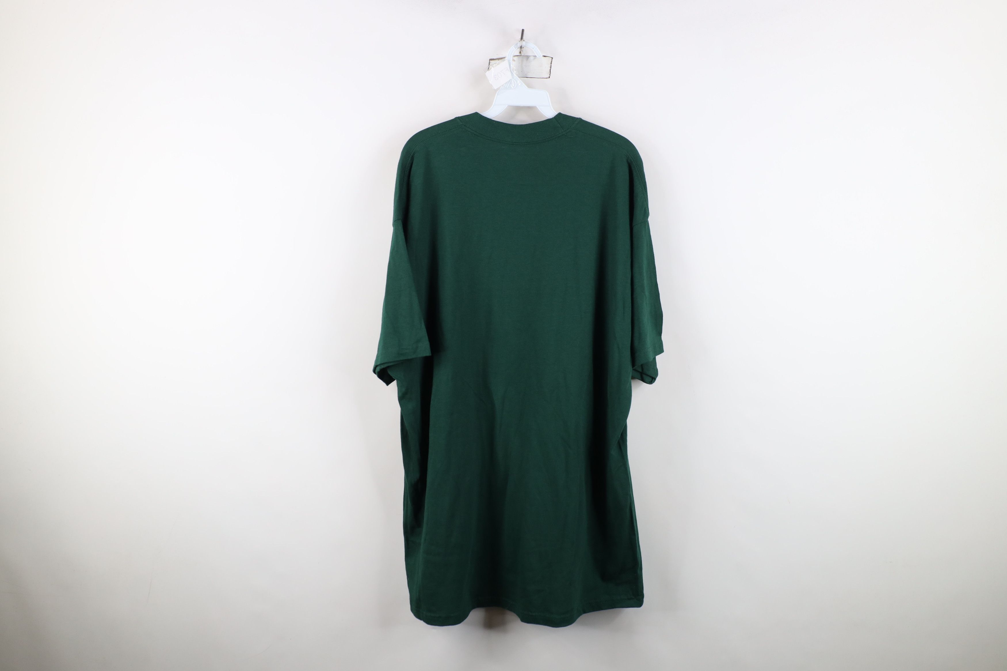 Vintage Vintage 90s Y2K Streetwear Heavyweight Cotton T-Shirt Green Size US XXL / EU 58 / 5 - 10 Thumbnail