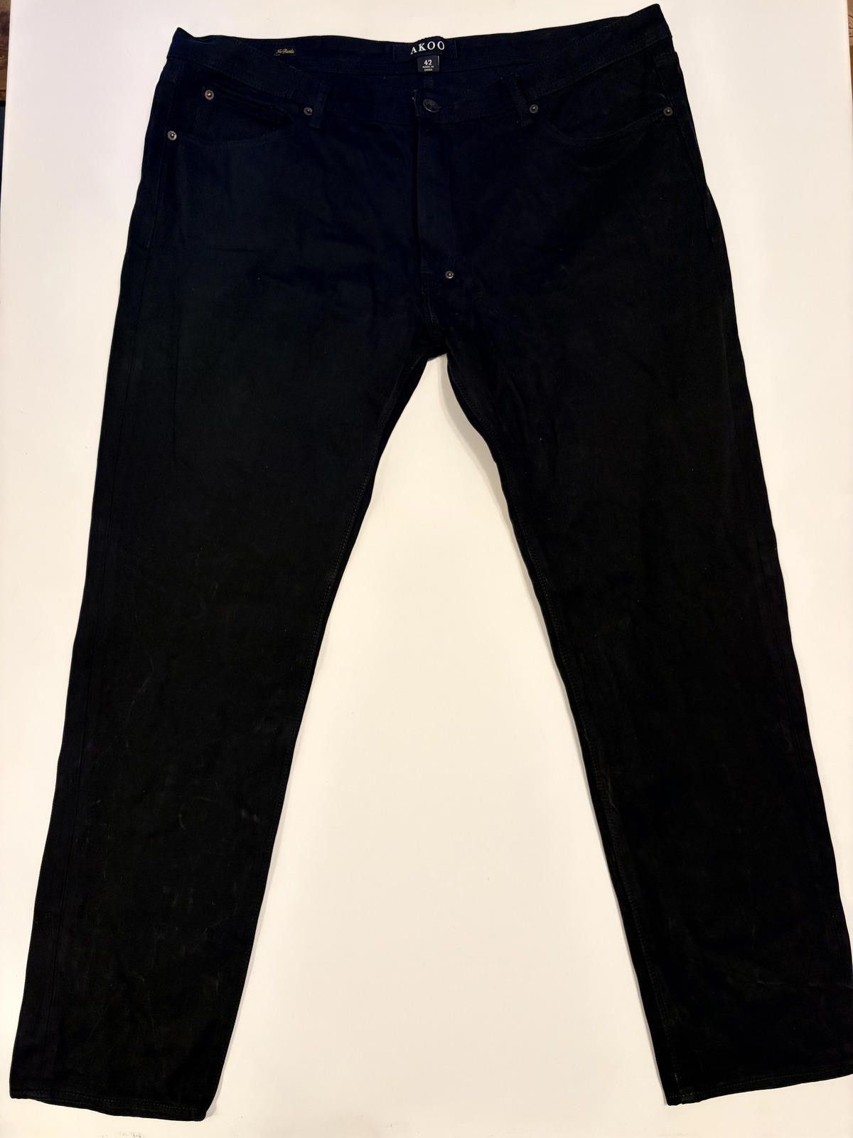 AKOO AKOO Black Slim Fit Denim Jeans (Size 42x32) Size US 42 / EU 58 - 1 Thumbnail