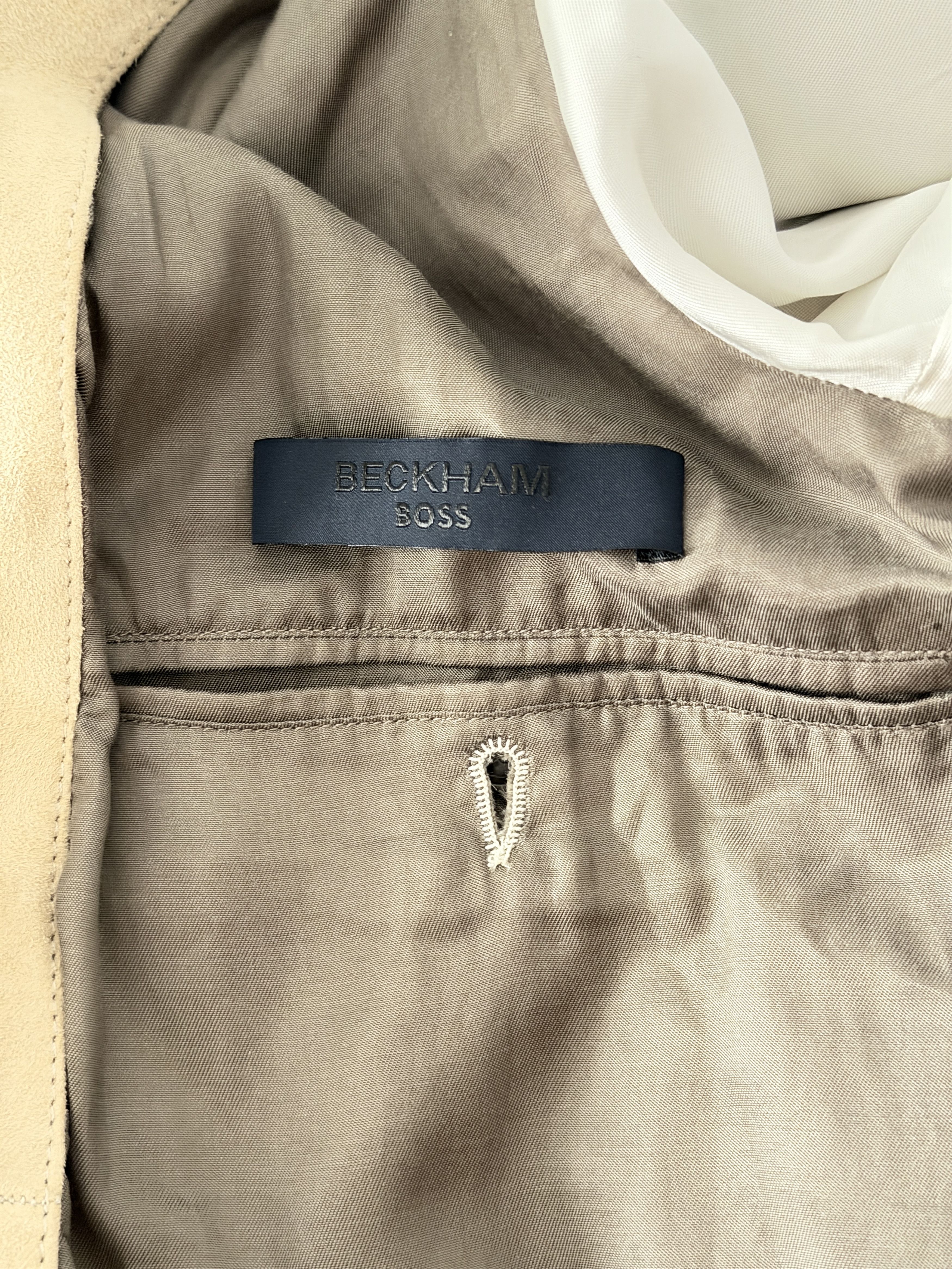 Hugo Boss BOSS x Beckham Suede Bomber Jacket Brown Size L Size US L / EU 52-54 / 3 - 4 Thumbnail