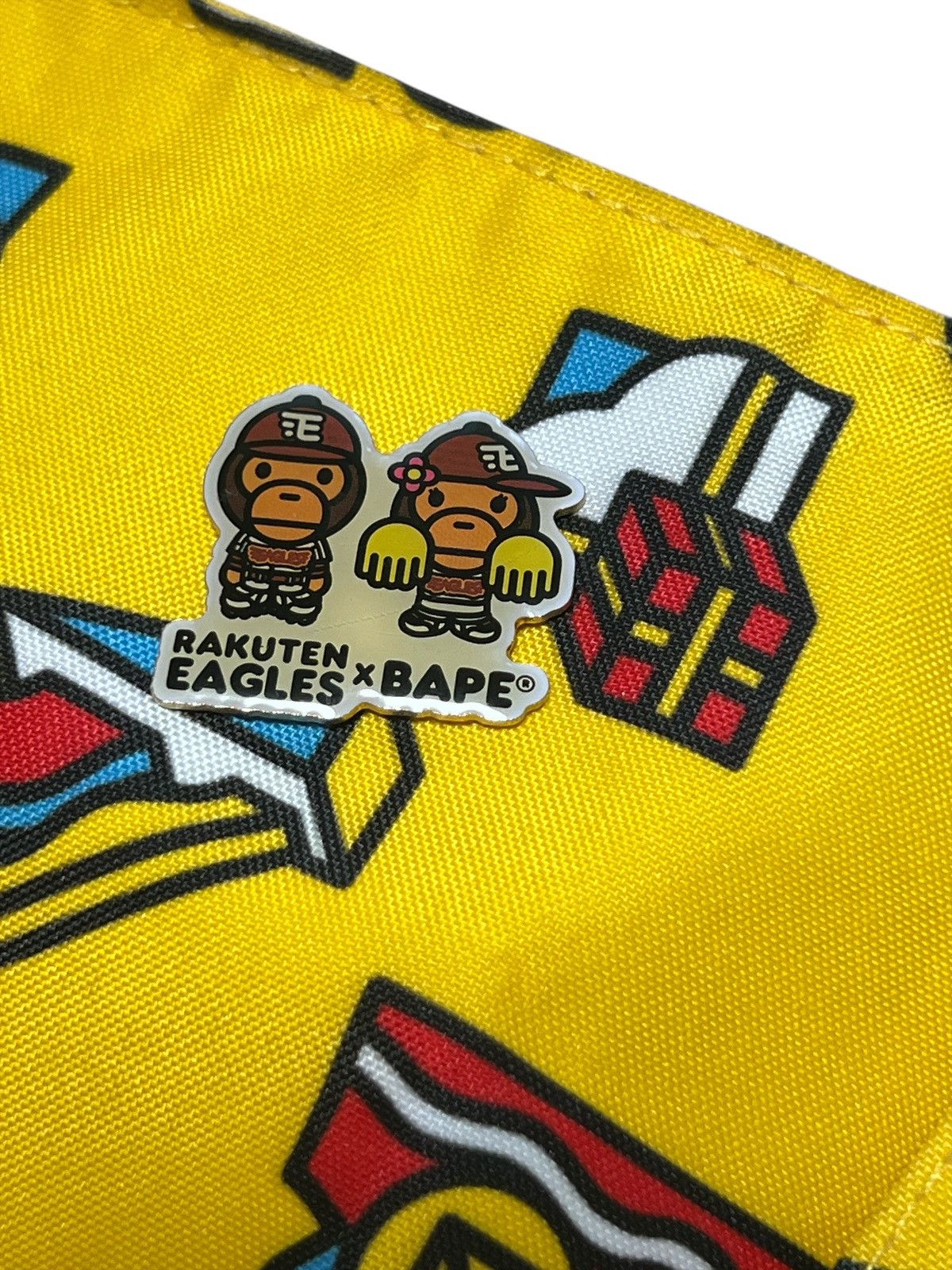 Bape Bape Baby Milo Tote Bag Bape Kids Block Pattern Yellow Size ONE SIZE - 7 Thumbnail